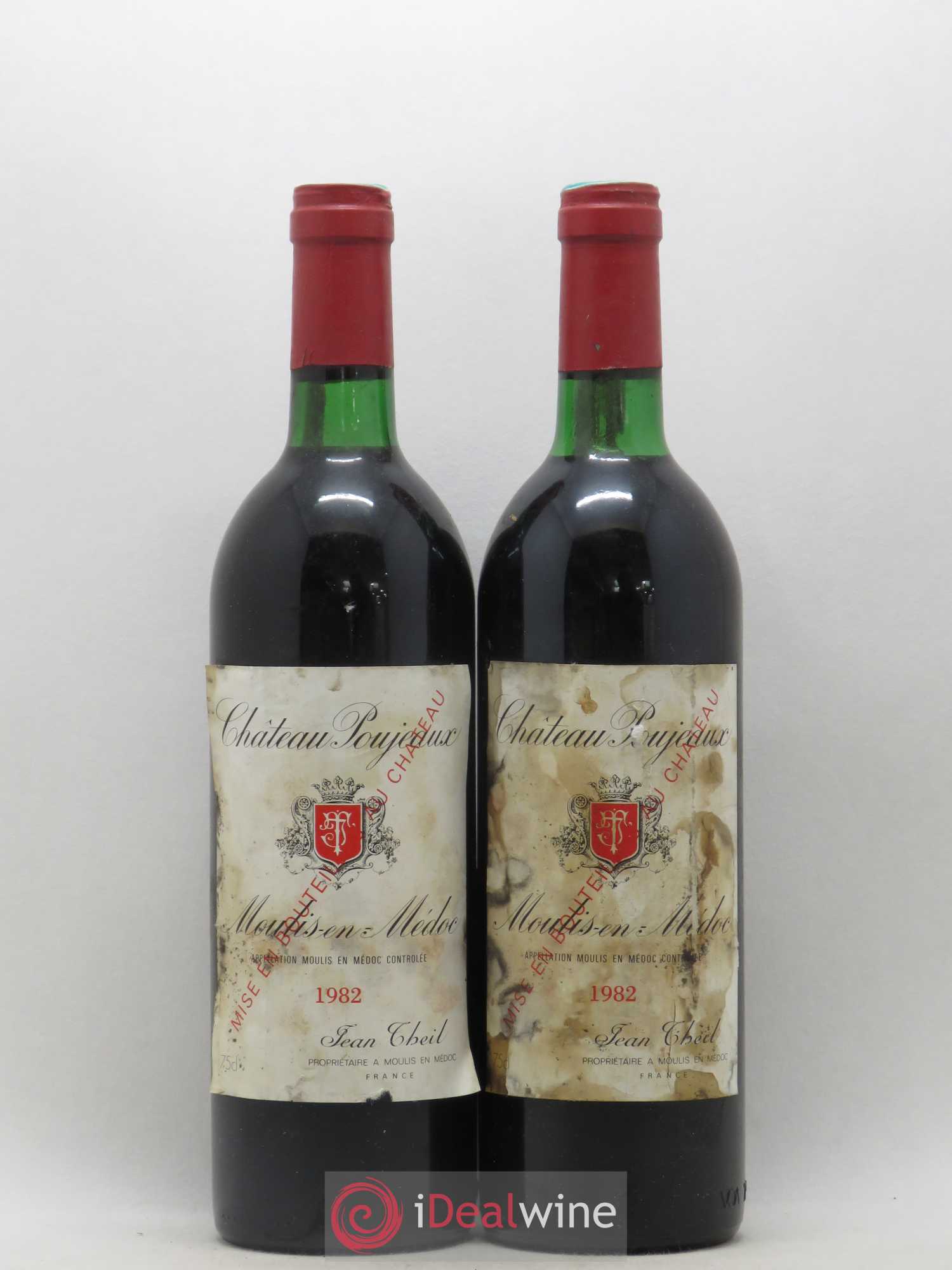 Château Poujeaux 1982 - Lot de 2 bouteilles - 0