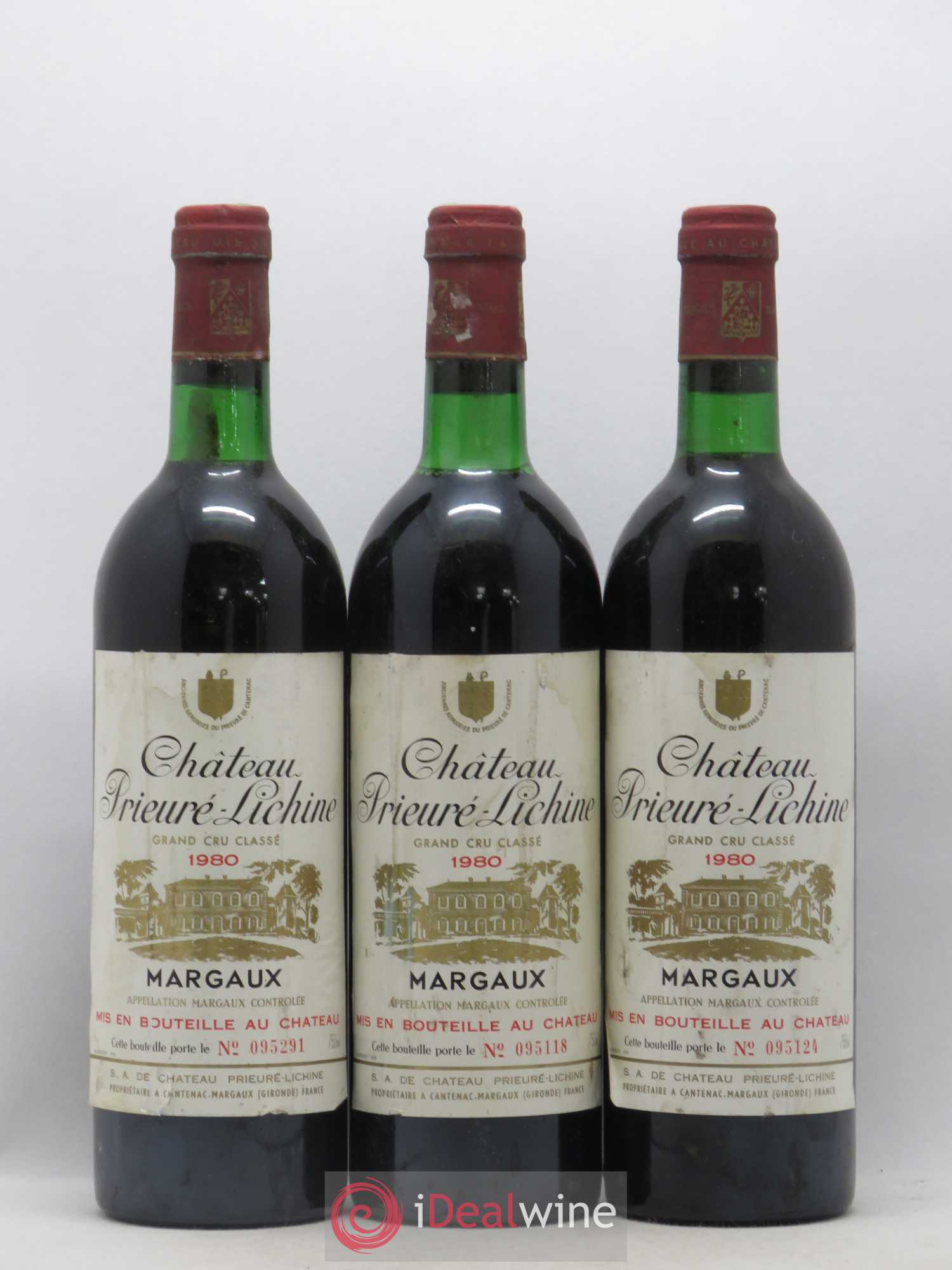 Château Prieuré Lichine 4ème Grand Cru Classé 1980 - Lot de 6 bouteilles - 1