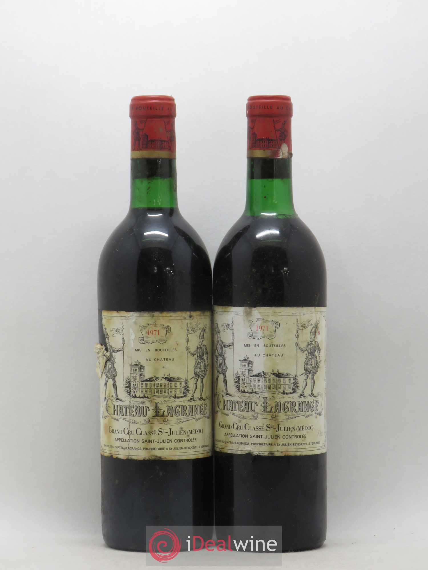 Château Lagrange 3ème Grand Cru Classé 1971 - Lot de 2 bouteilles - 0