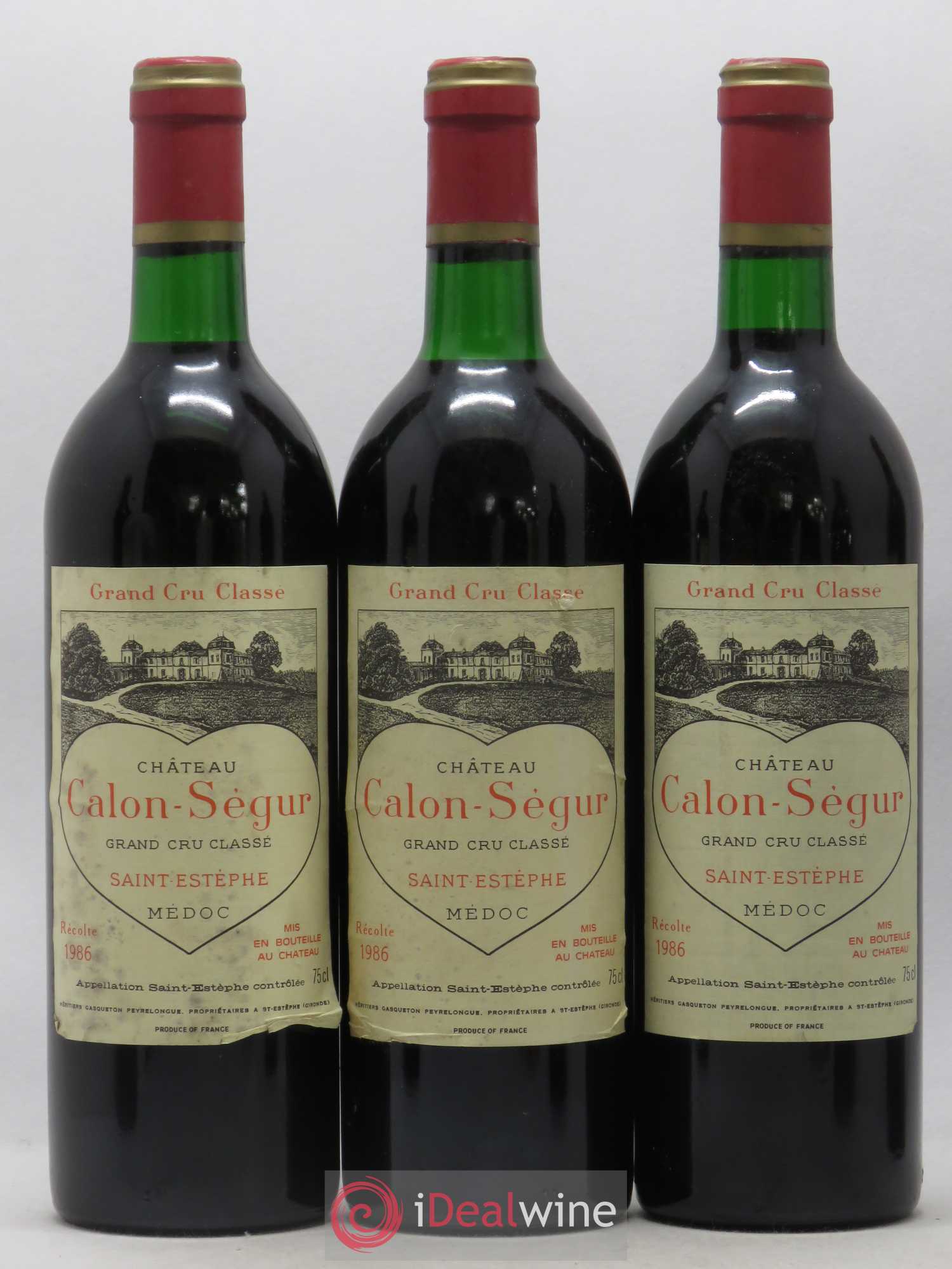 Château Calon Ségur 3ème Grand Cru Classé 1986 - Lot de 6 bouteilles - 1