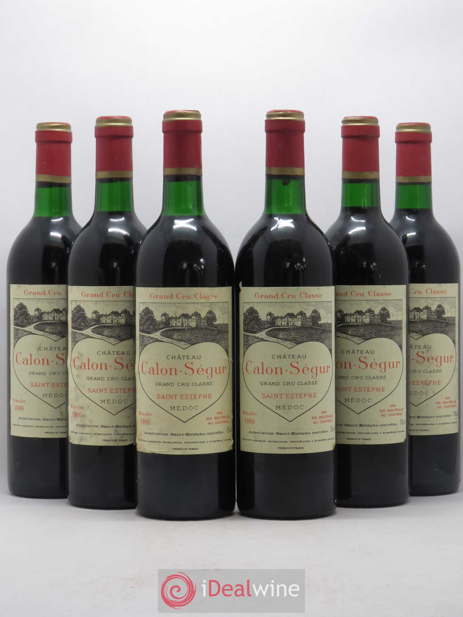Château Calon Ségur 3ème Grand Cru Classé 1986 - Lot de 6 bouteilles - 0