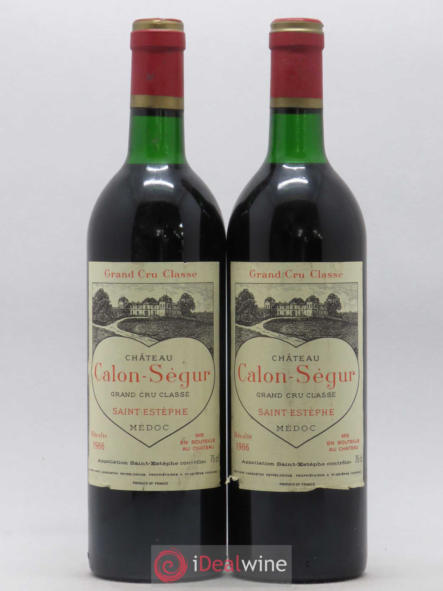 Château Calon Ségur 3ème Grand Cru Classé 1986 - Lot de 2 bouteilles - 0