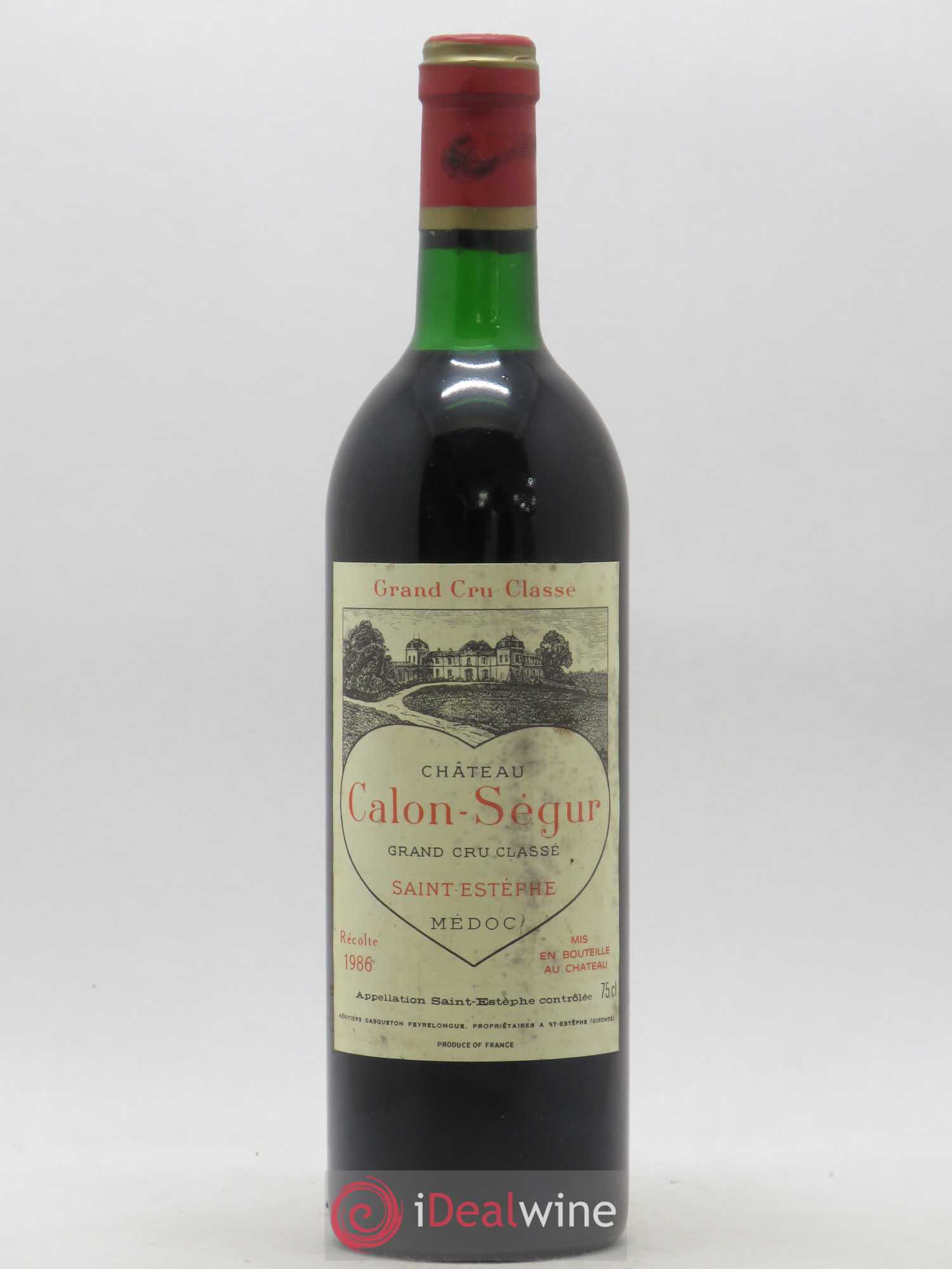 Château Calon Ségur 3ème Grand Cru Classé 1986 - Lot de 1 bouteille - 0