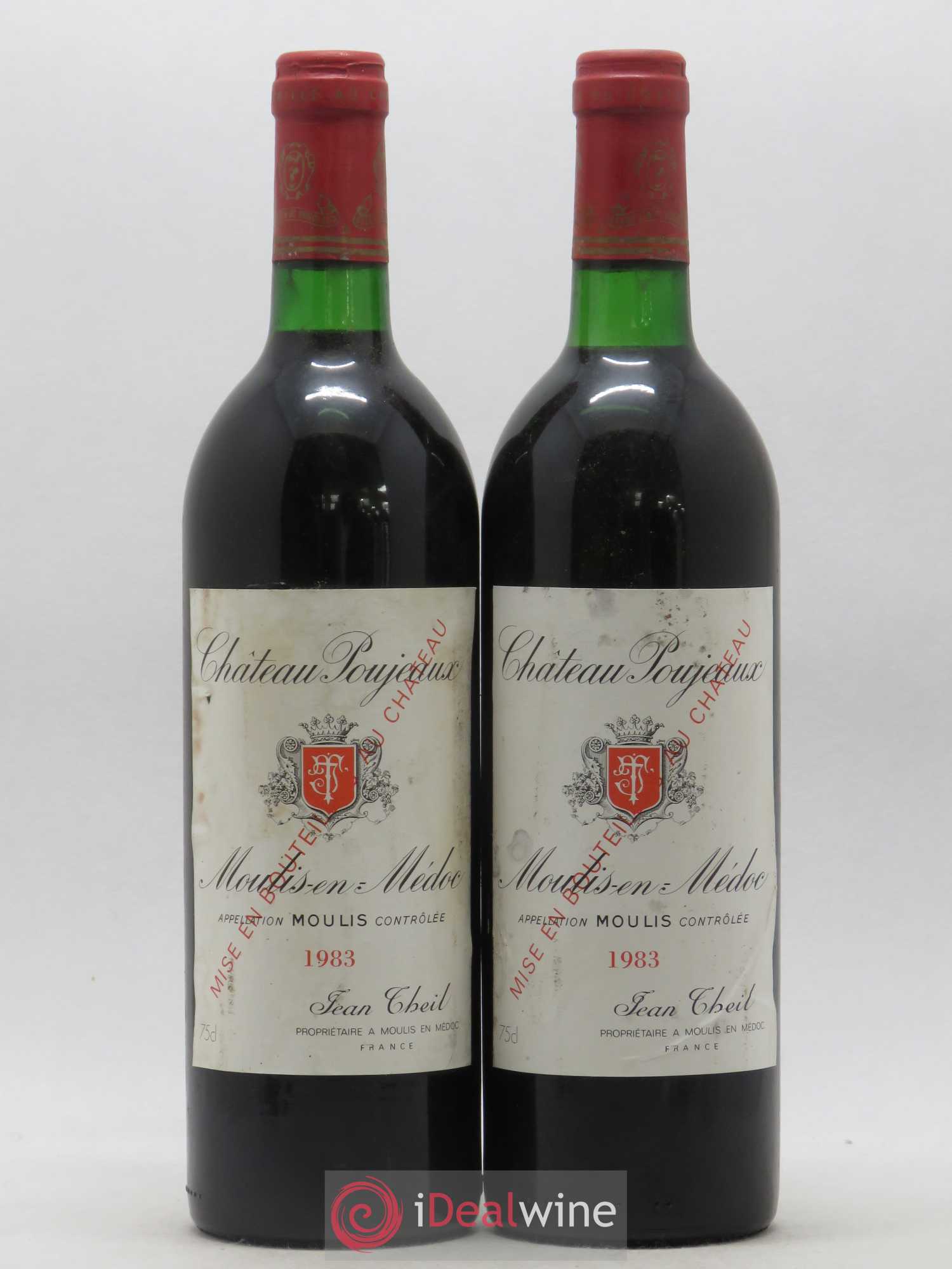 Château Poujeaux 1983 - Lot de 2 bouteilles - 0