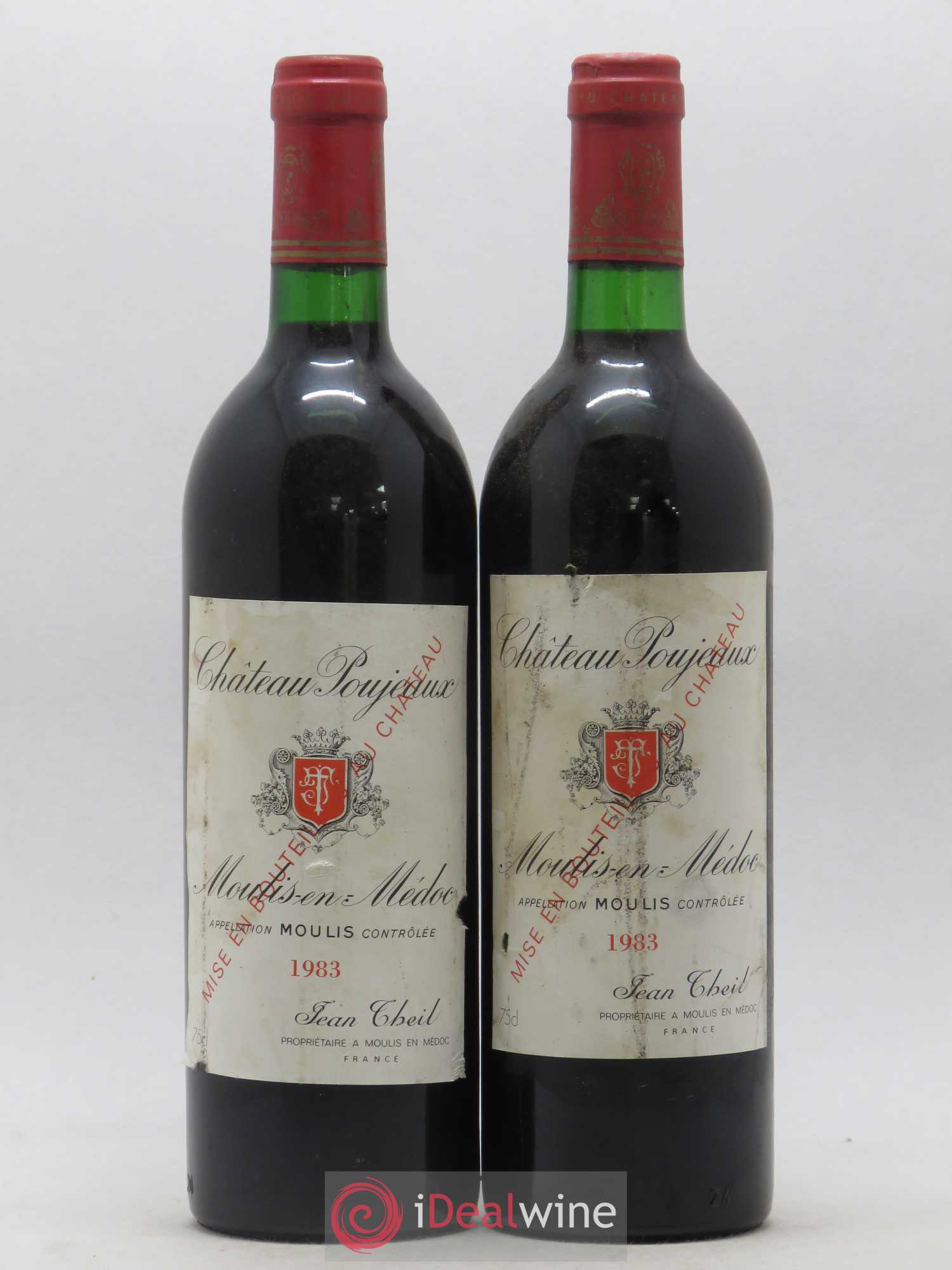 Château Poujeaux 1983 - Lot de 2 bouteilles - 0