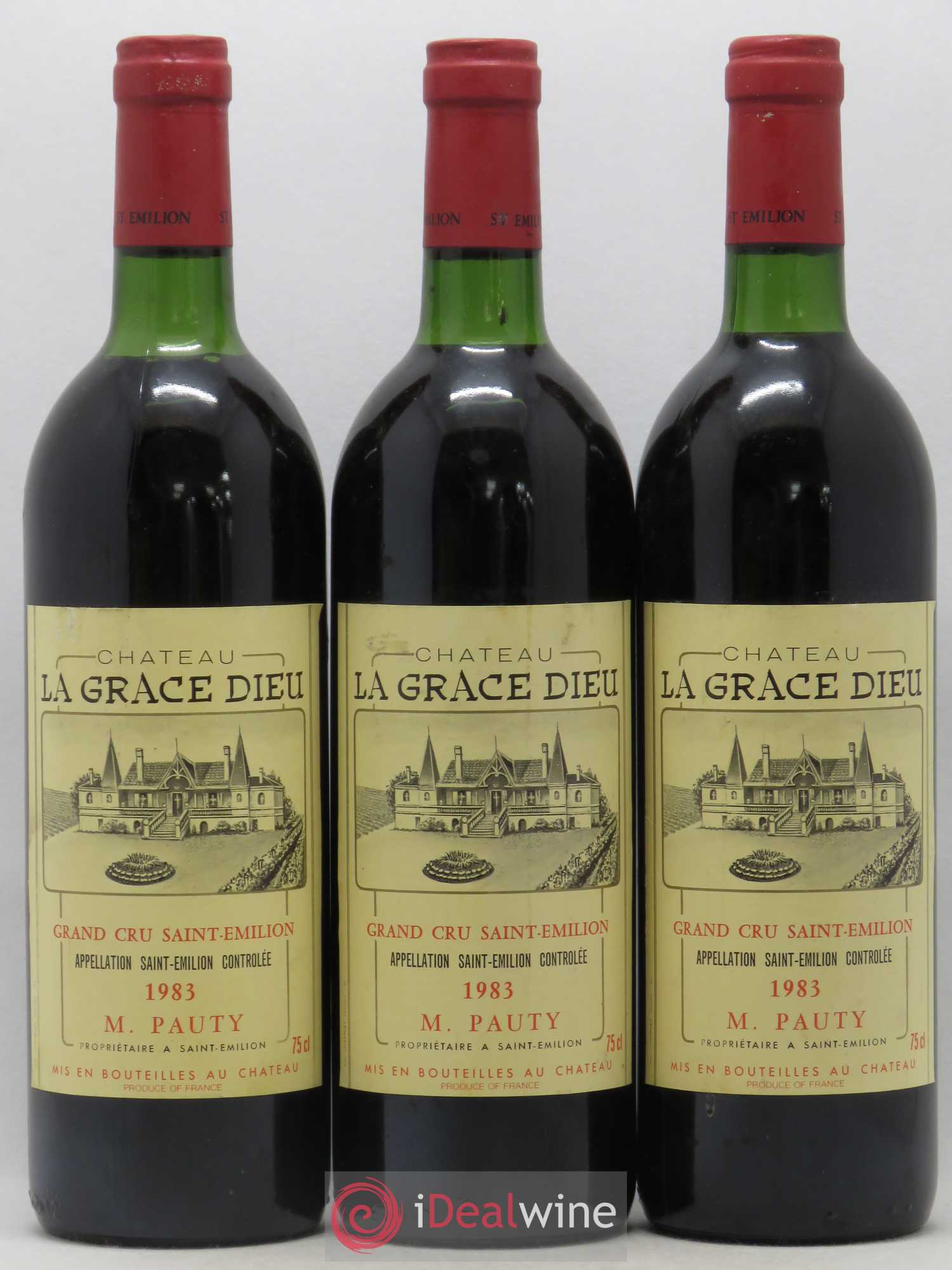 Saint-Émilion Grand Cru Château de la Grâce de Dieu 1983 - Posten von 3 Flaschen - 0