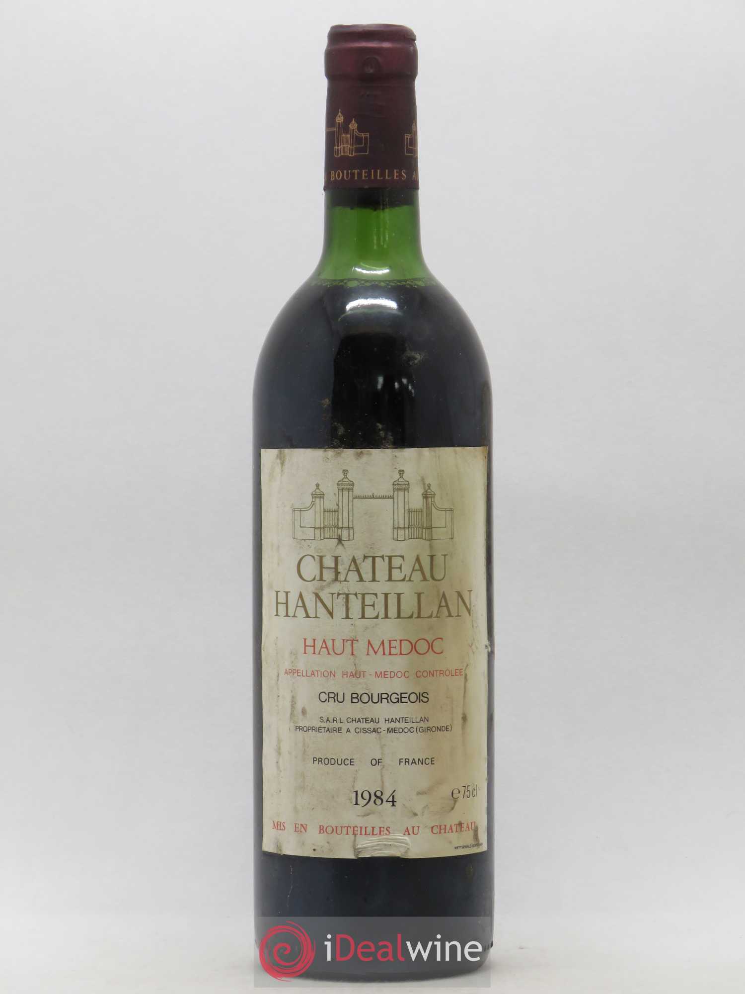 Château Hanteillan Cru Bourgeois 1984 - Lot de 1 bouteille - 0