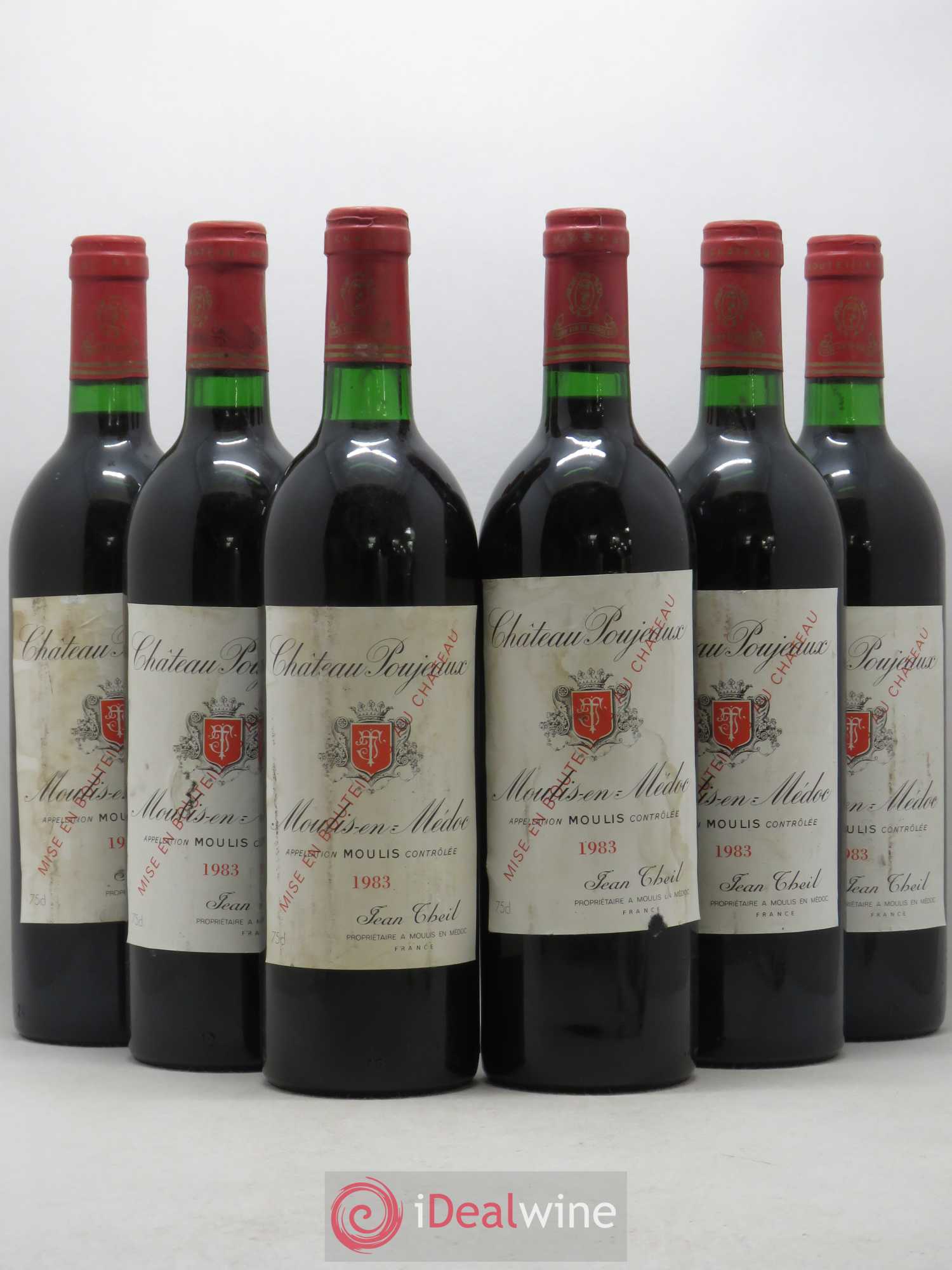 Château Poujeaux 1983 - Lot de 6 bouteilles - 0