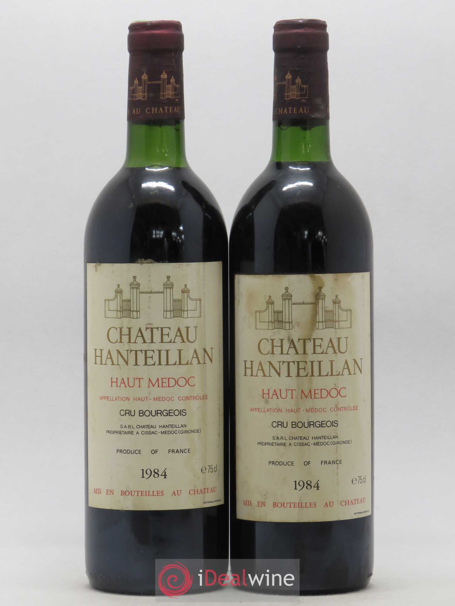 Château Hanteillan Cru Bourgeois 1984 - Lot de 2 bouteilles - 0