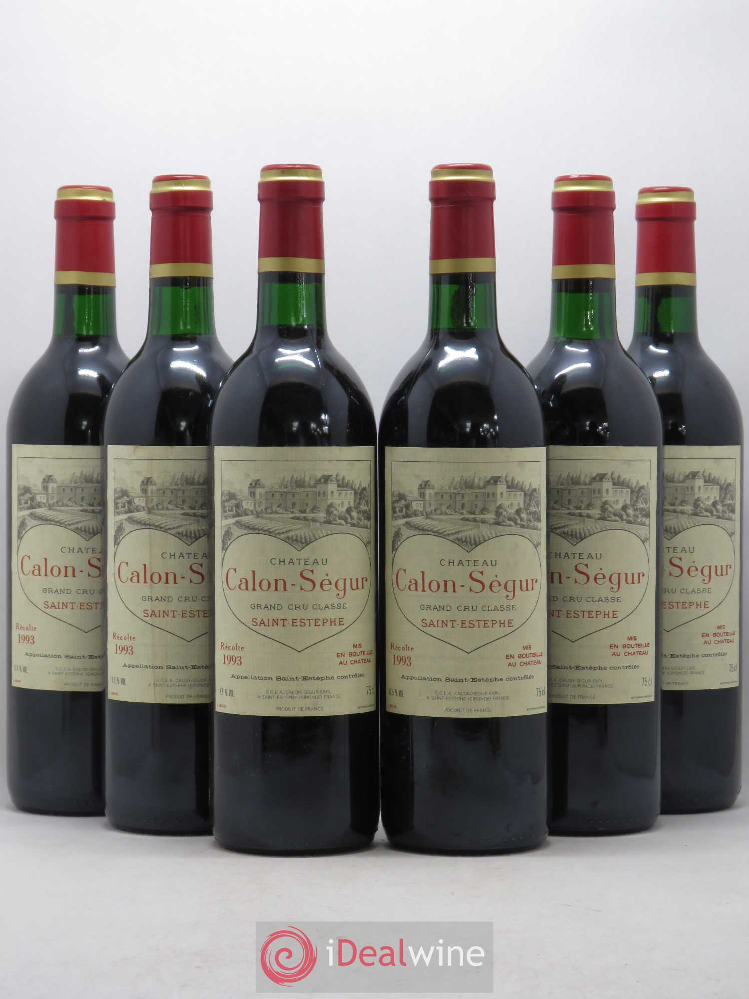 Château Calon Ségur 3ème Grand Cru Classé 1993 - Lot de 6 bouteilles - 0