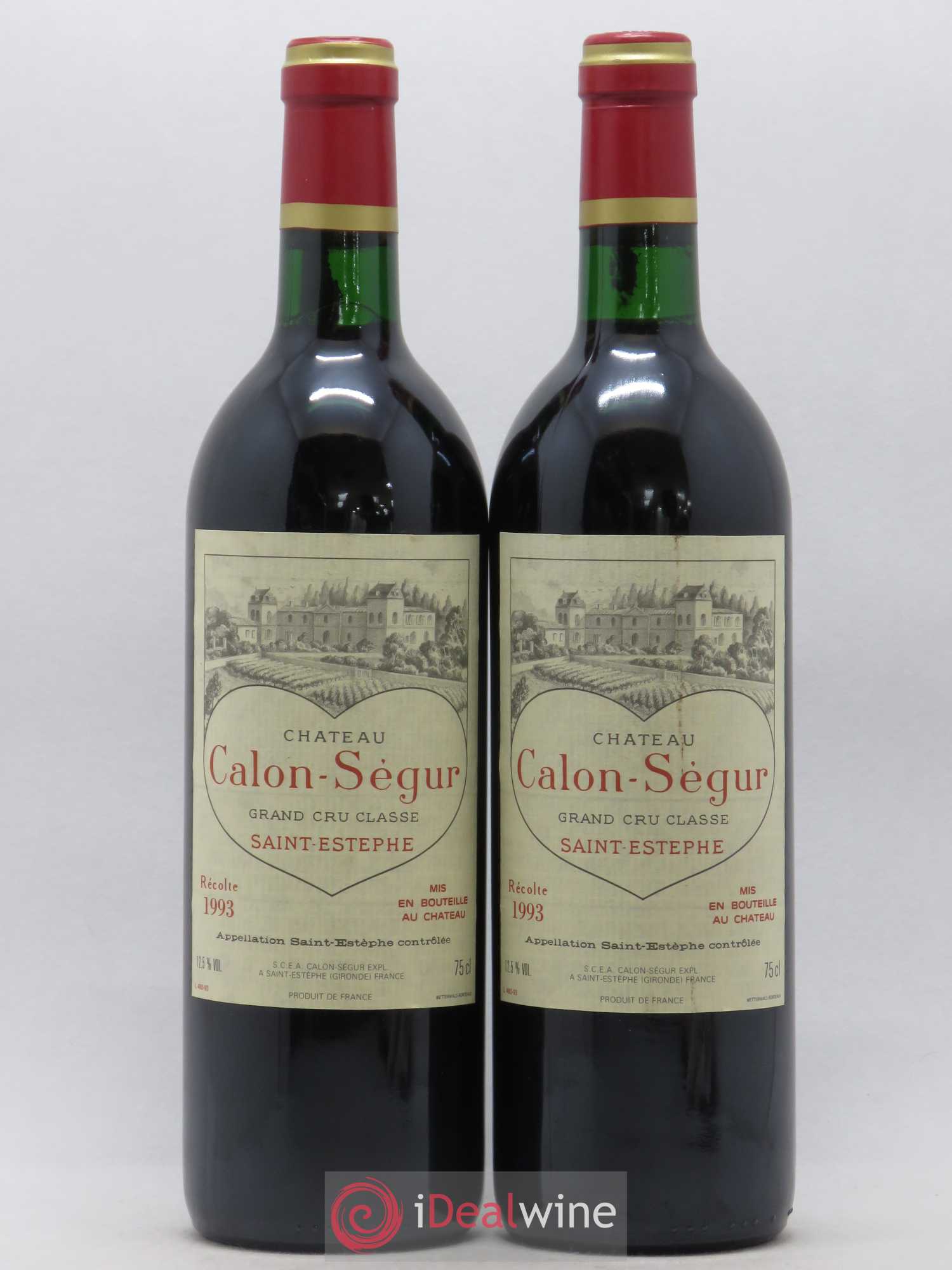 Château Calon Ségur 3ème Grand Cru Classé 1993 - Lot de 2 bouteilles - 0