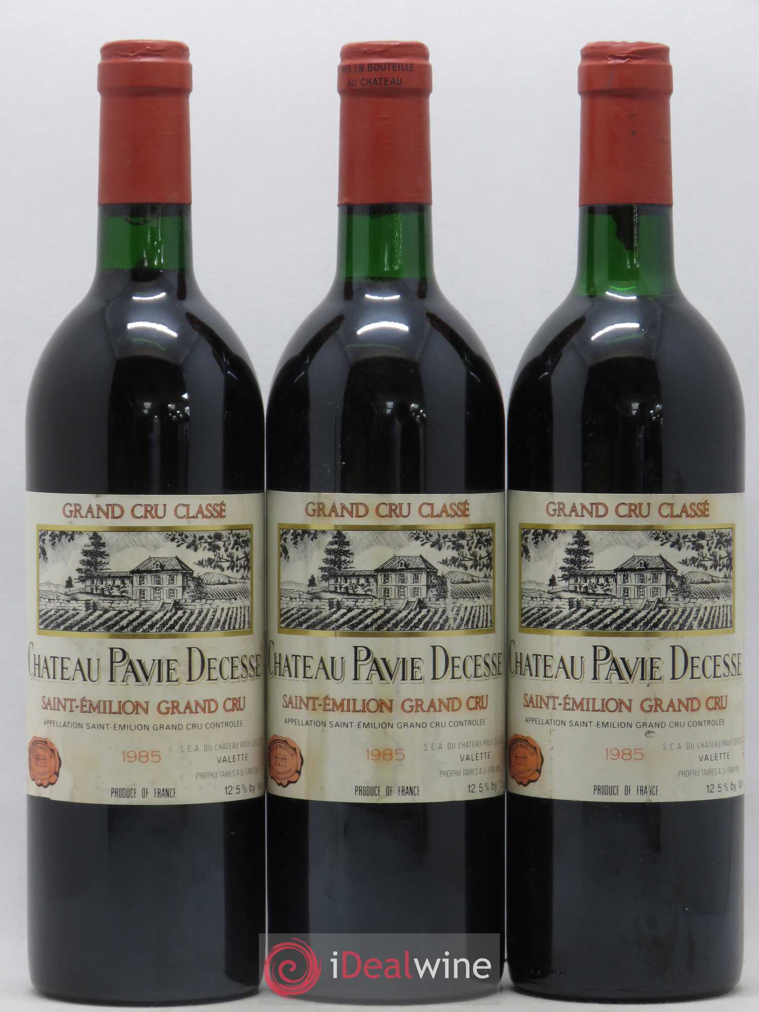 Château Pavie Decesse Grand Cru Classé 1985 - Lot de 3 bouteilles - 0
