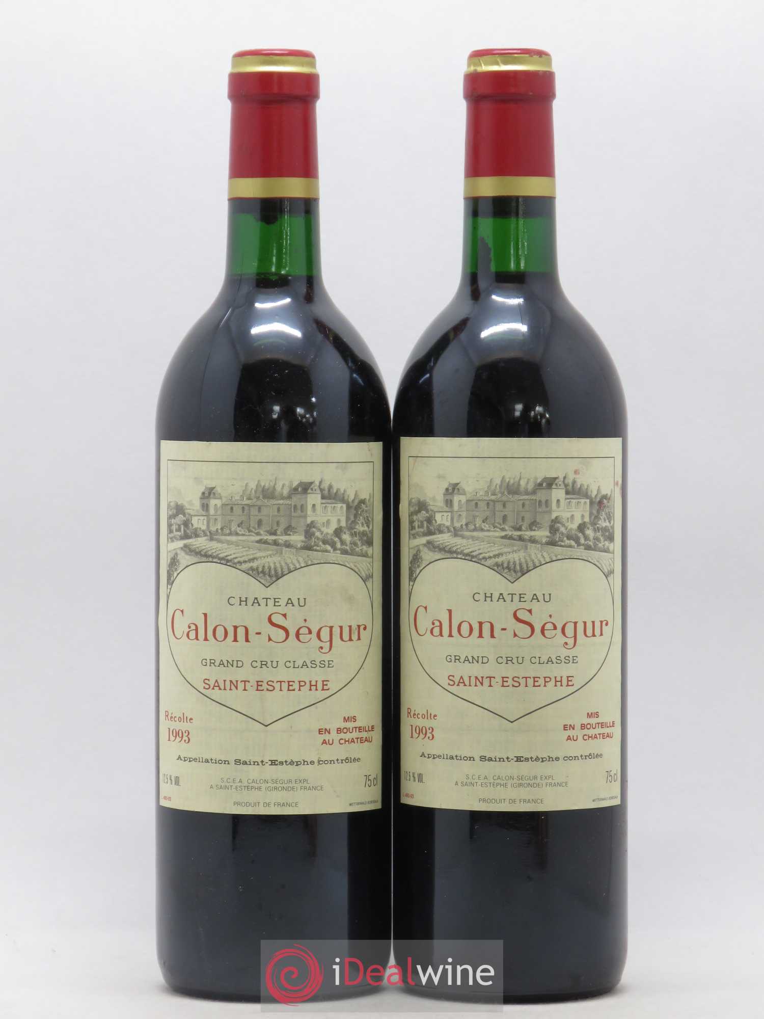 Château Calon Ségur 3ème Grand Cru Classé 1993 - Lot de 2 bouteilles - 0