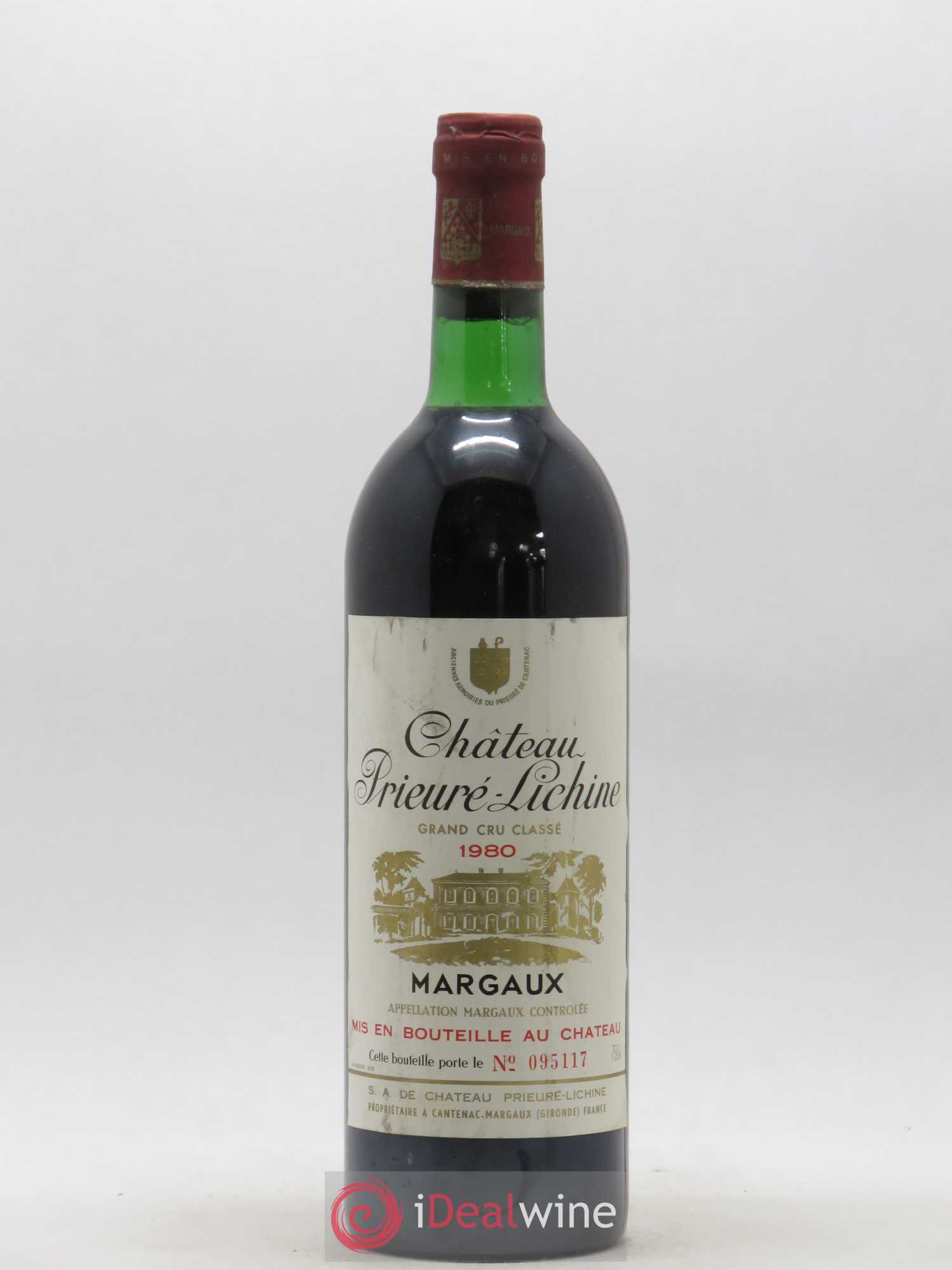 Château Prieuré Lichine 4ème Grand Cru Classé 1980 - Lot de 1 bouteille - 0