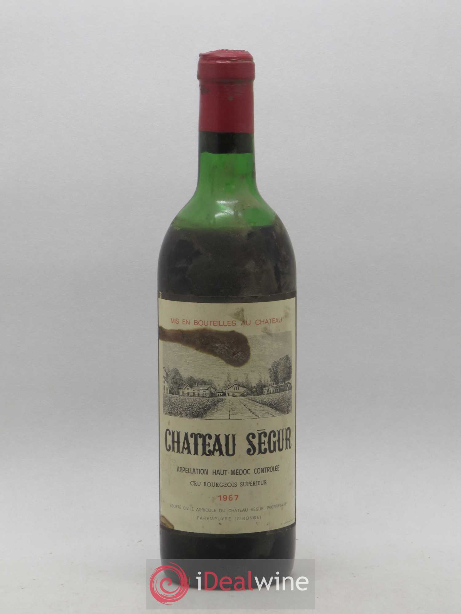 Château Ségur Cru Bourgeois 1967 - Lot de 1 bouteille - 0