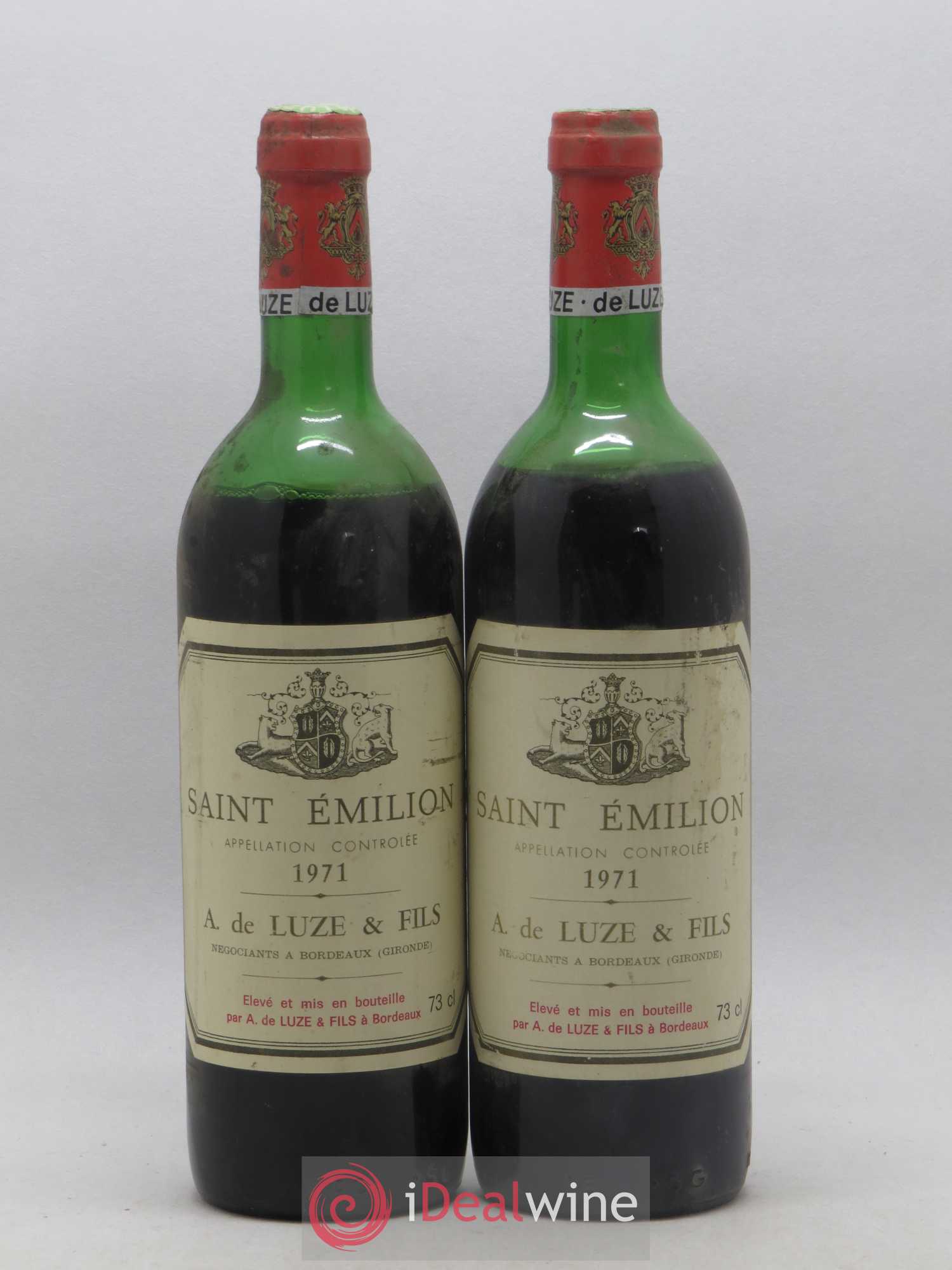 Saint-Émilion A. De Luze et Fils 1971 - Posten von 2 Flaschen - 0
