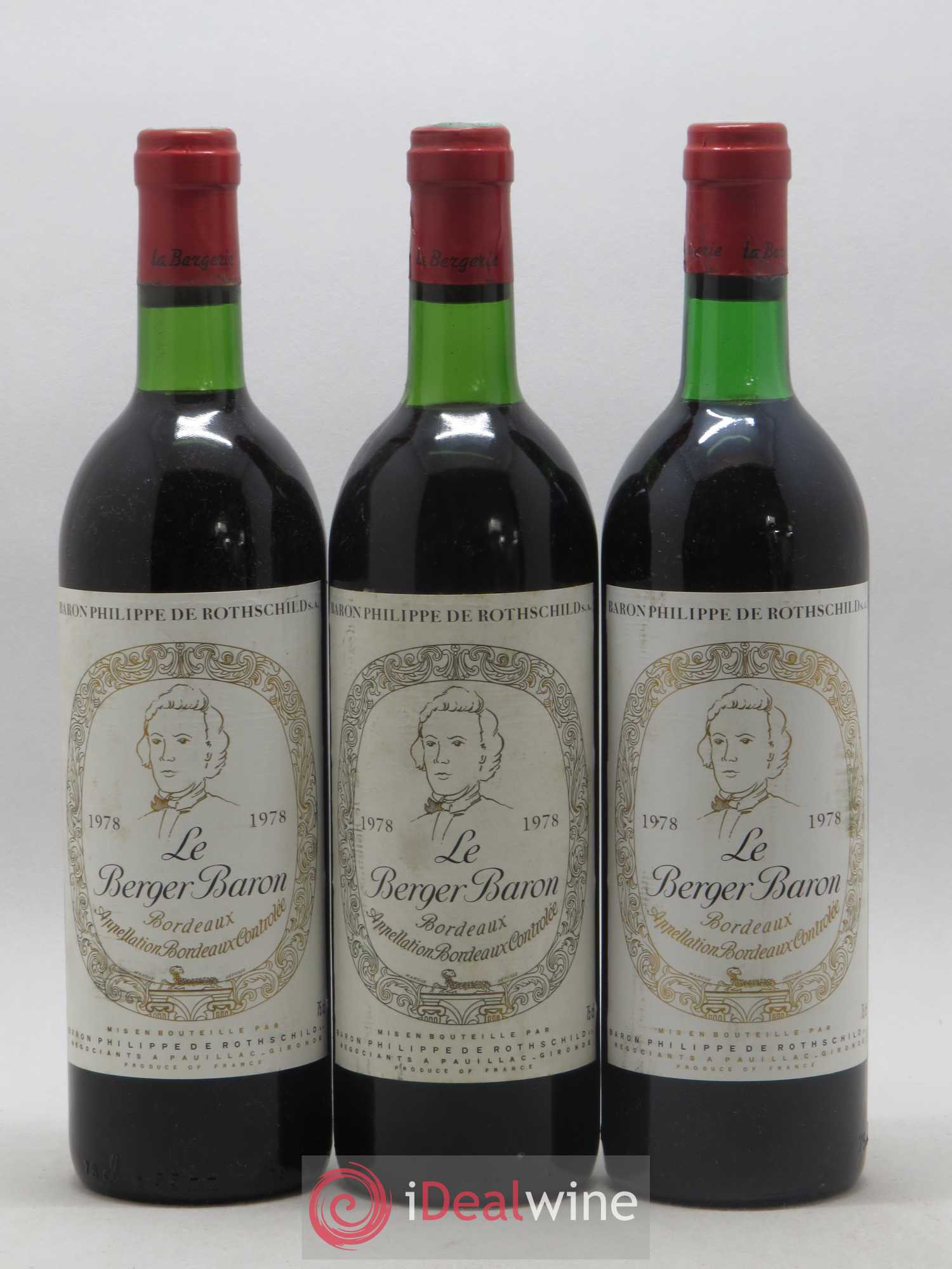Bordeaux Le Berger Baron 1978 - Posten von 6 Flaschen - 1