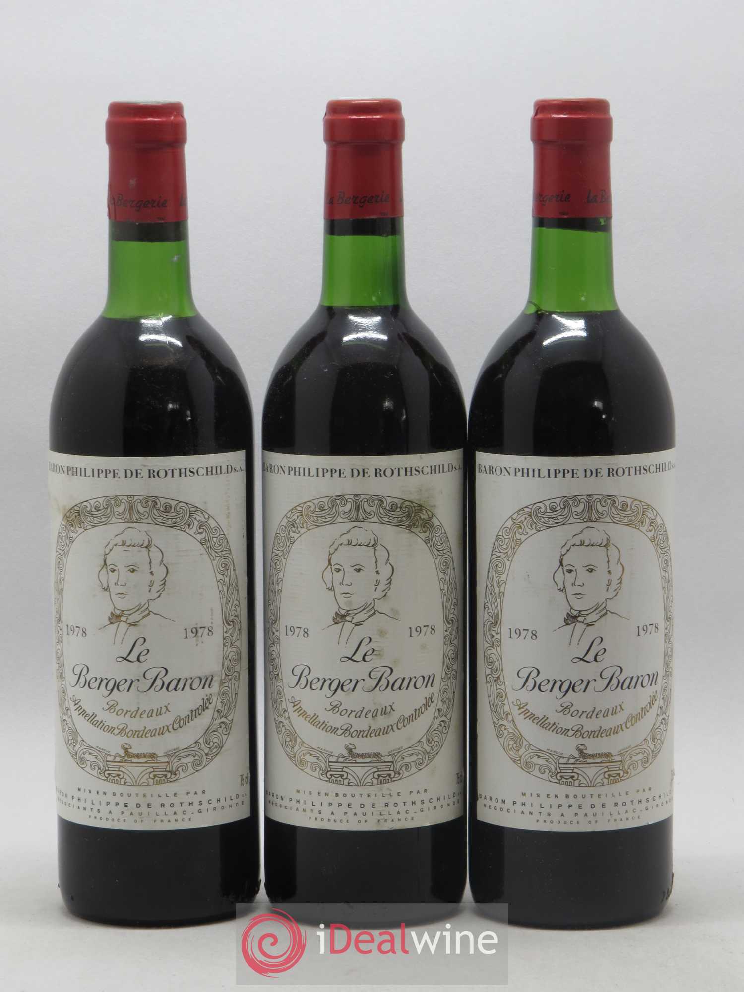 Bordeaux Le Berger Baron 1978 - Posten von 6 Flaschen - 2