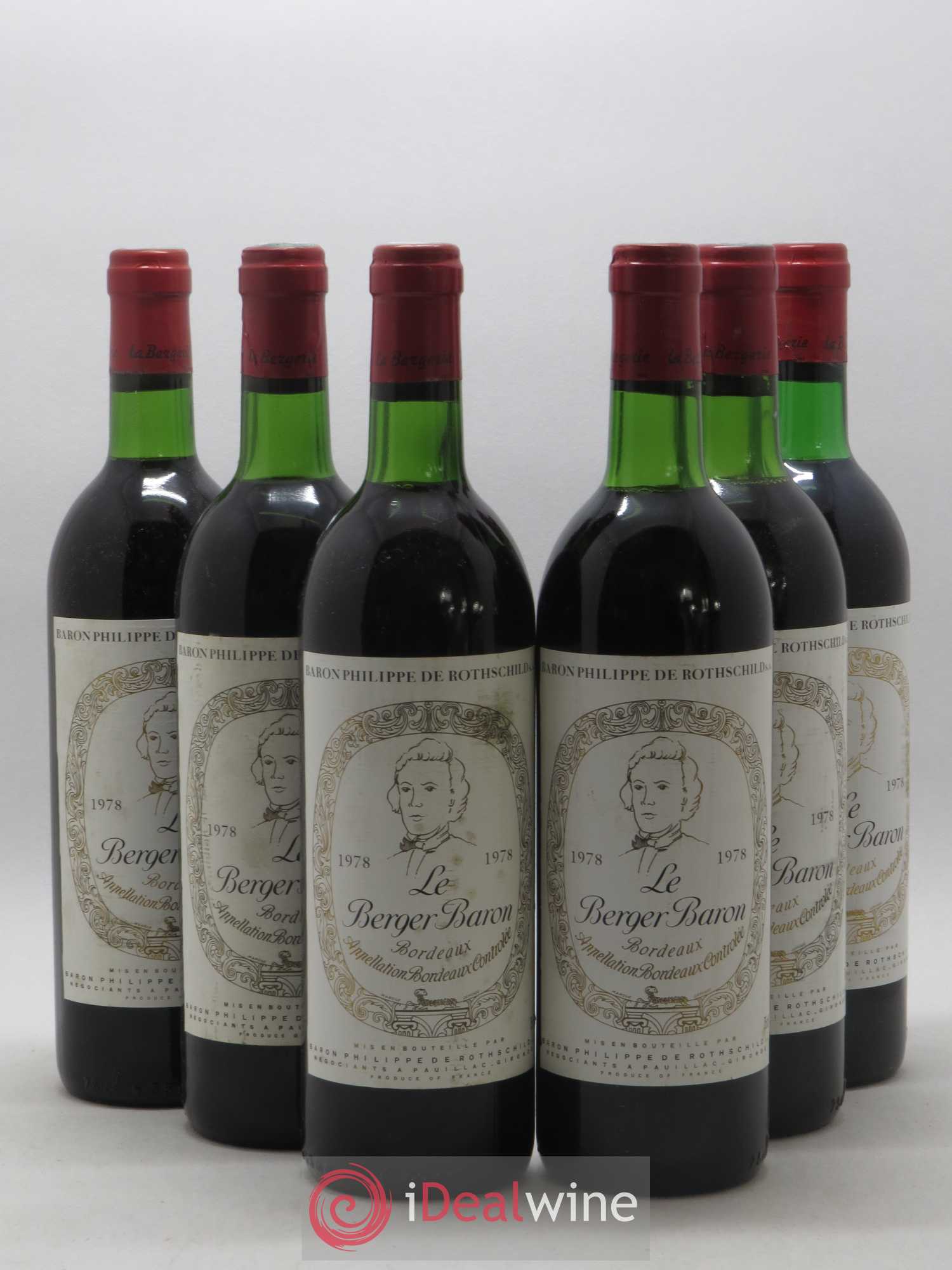Bordeaux Le Berger Baron 1978 - Posten von 6 Flaschen - 0