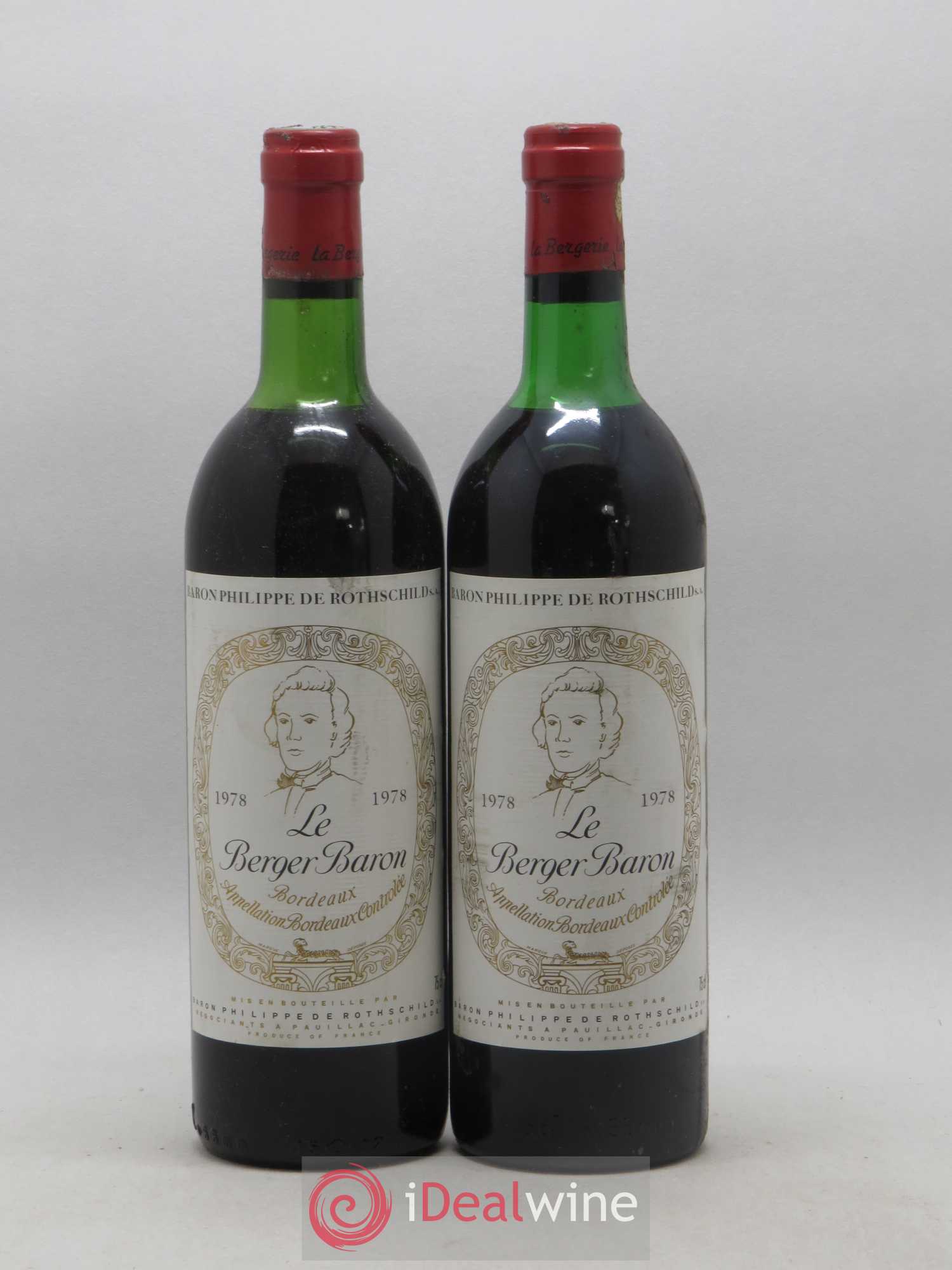 Bordeaux Le Berger Baron 1978 - Lot de 2 bouteilles - 0