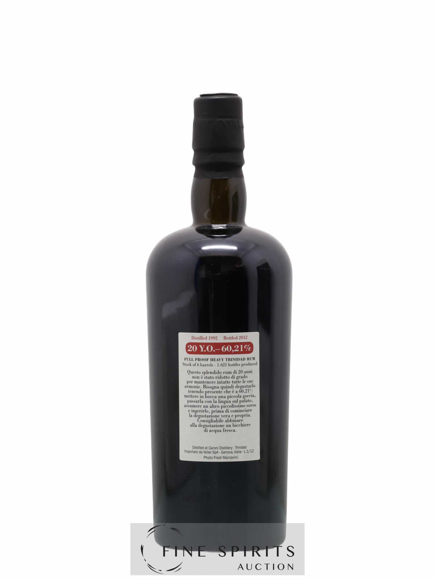 Caroni 20 years 1992 Velier Full Proof 1621 bottles - bottled 2012 - Lot de 1 bouteille - 2