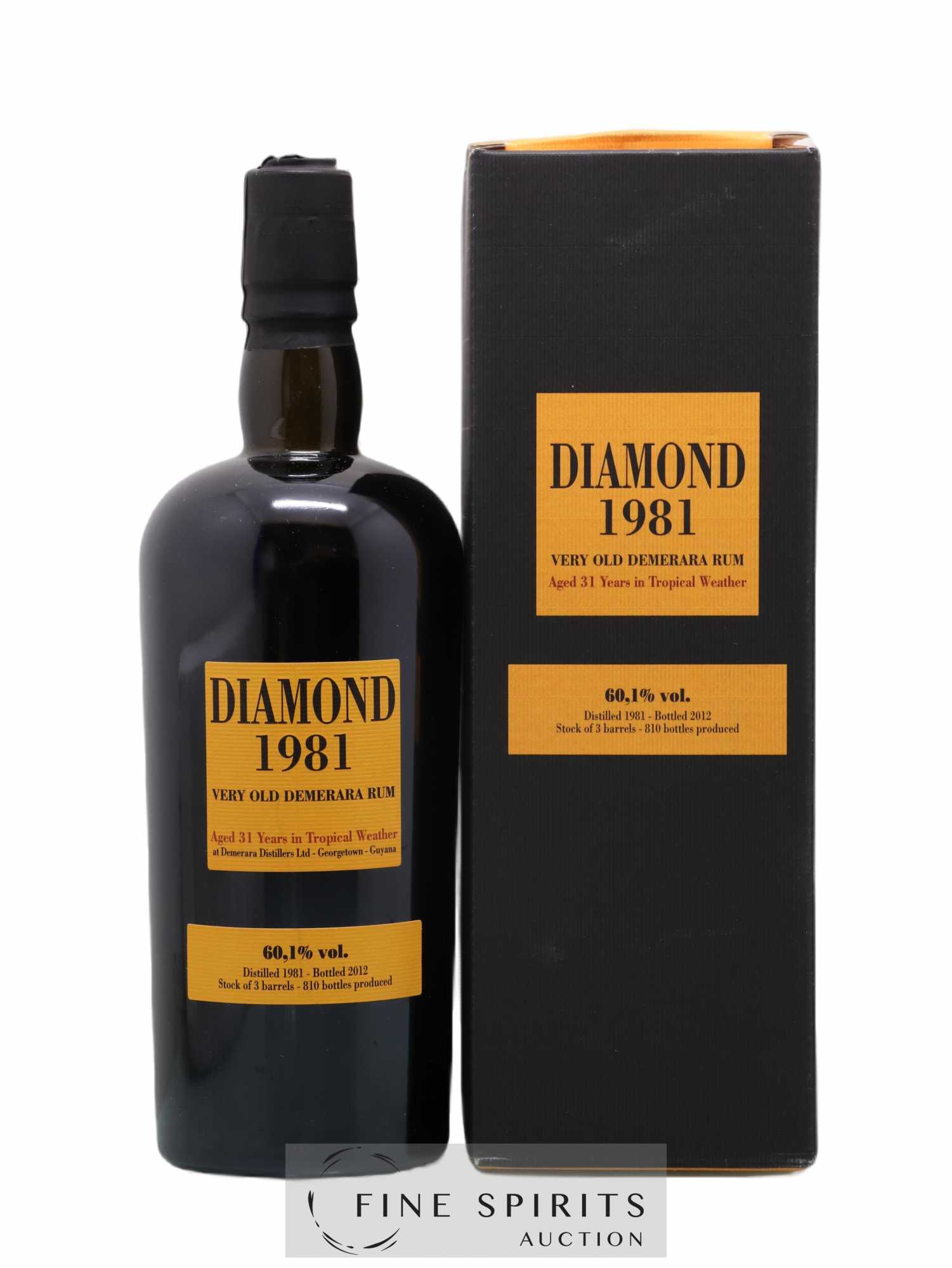 Diamond 31 years 1981 Velier Barrels S W Casks n°10537-36-39 - 810 bottles - bottled in 2012 - Lot de 1 bouteille - 0