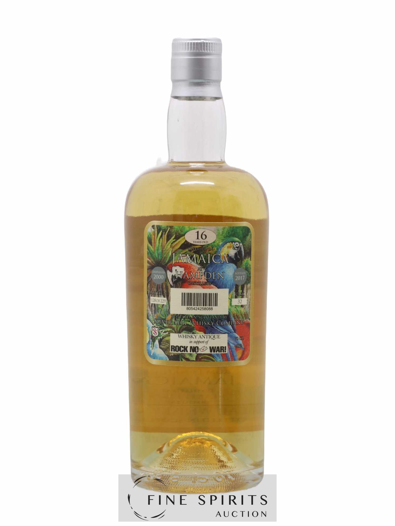 Hampden 16 years 2000 Silver Seal Whisky Company Cask n°32 - One of 229 - bottled 2017 Whisky Antique - Lot of 1 bottle - 2
