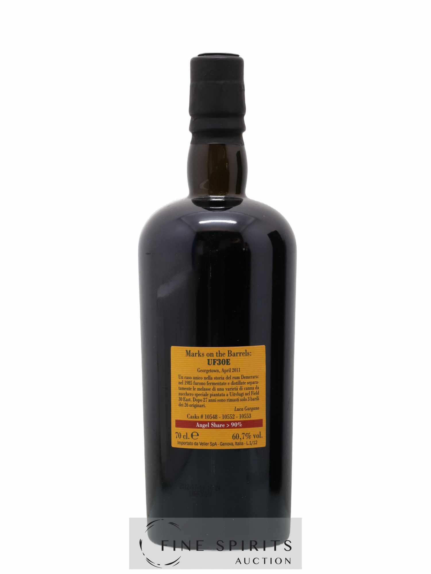 UF30E 27 years 1985 Velier Stock of 3 barrels Casks n°10548-552-553 - bottled 2012 Limited Edition 814 Bottles - Lot de 1 bouteille - 2