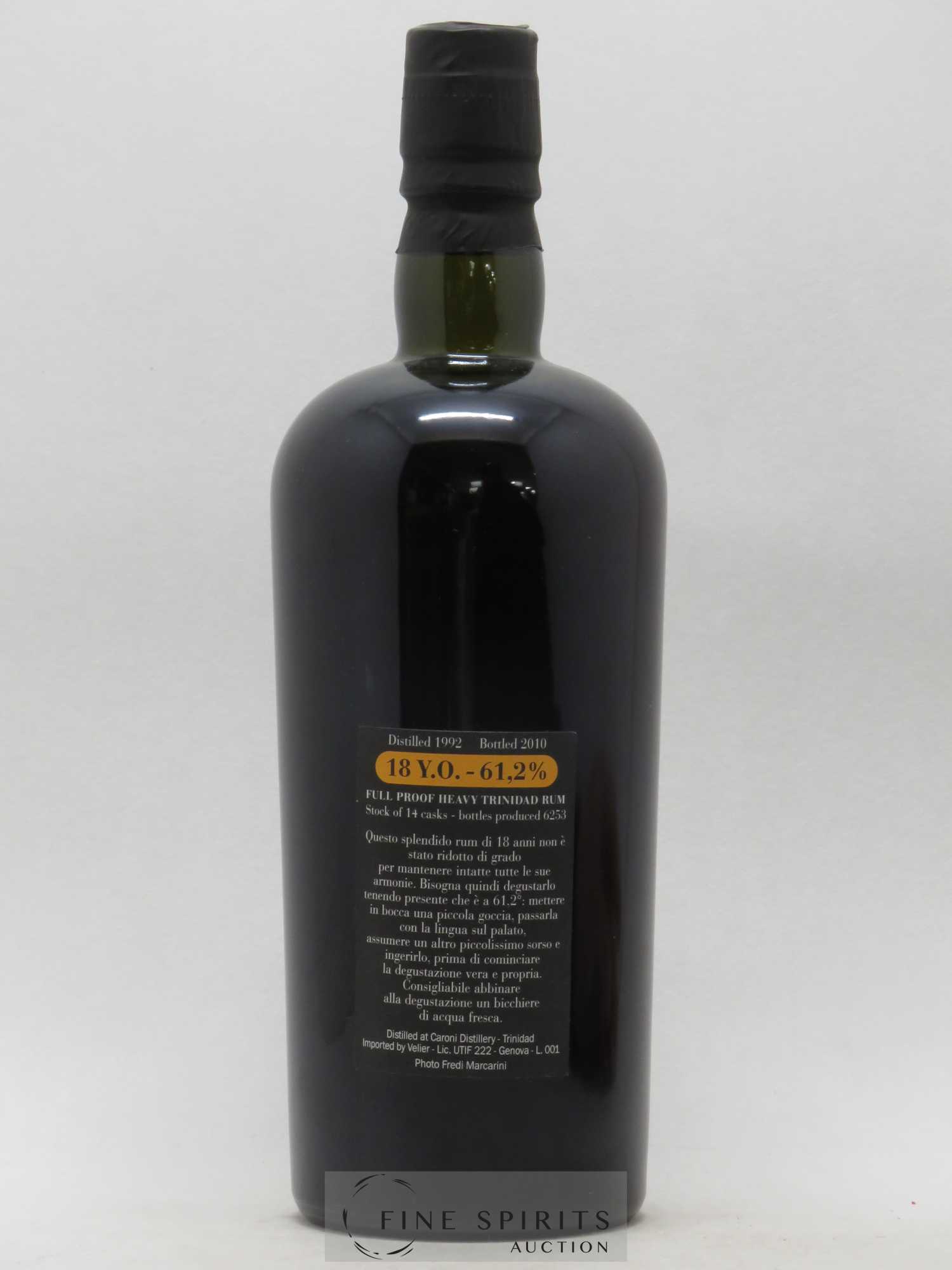 Caroni 18 years 1992 Velier Stock of 14 Casks 6253 bottles - bottled 2010 Full Proof - Lot de 1 bouteille - 2