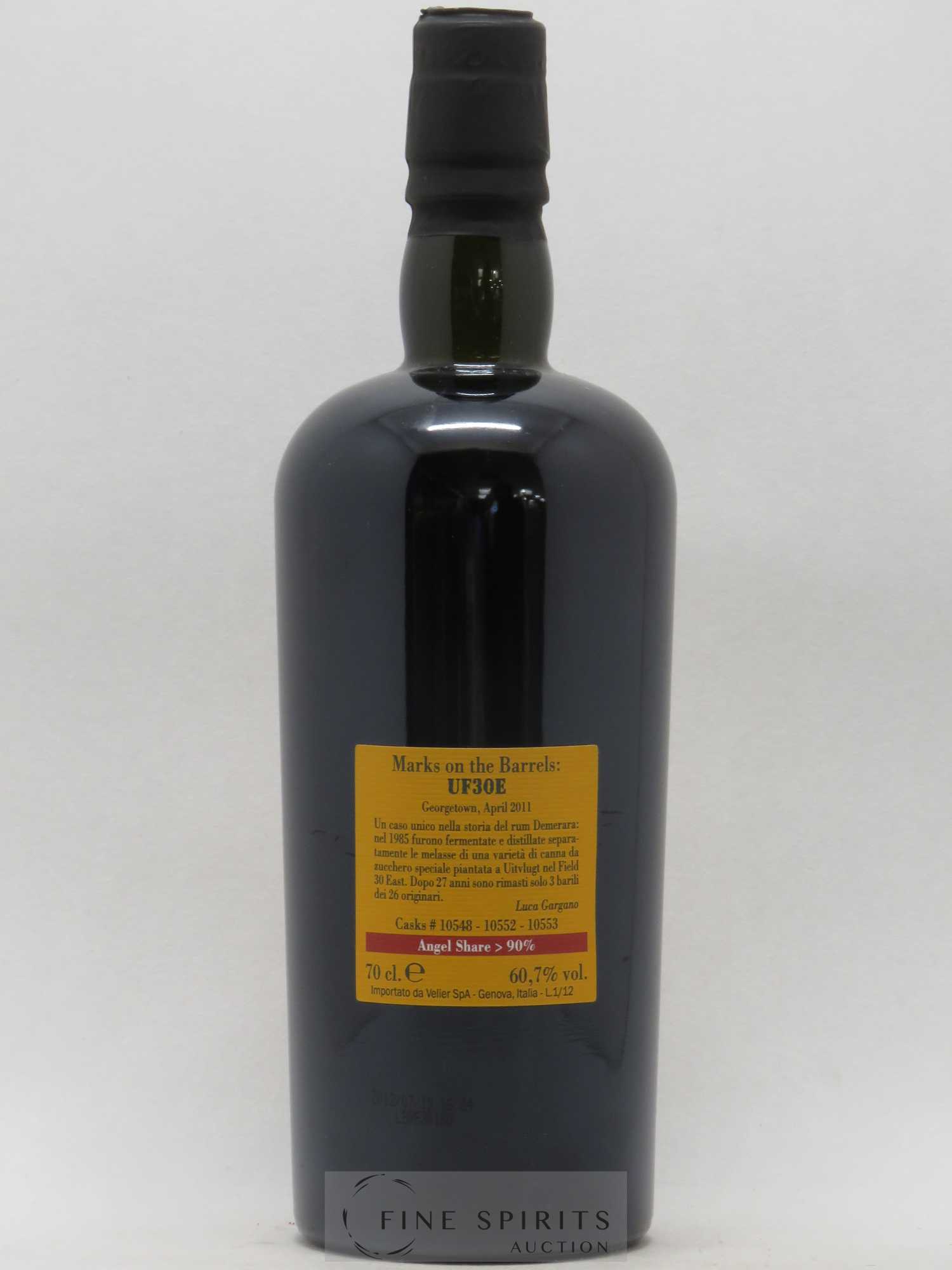 UF30E 27 years 1985 Velier Stock of 3 barrels Casks n°10548-552-553 - bottled 2012 Limited Edition 814 Bottles - Lot de 1 bouteille - 2