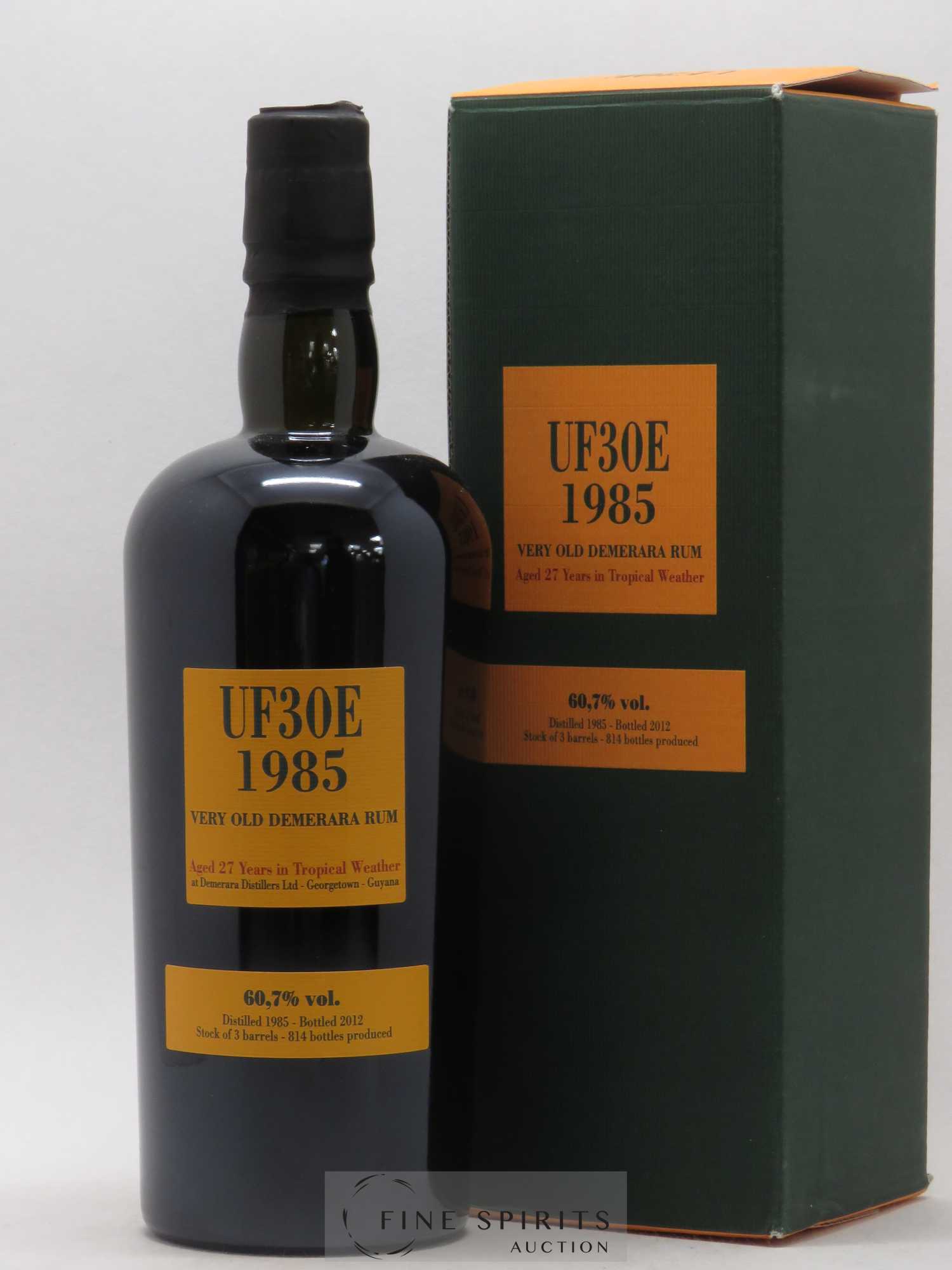 UF30E 27 years 1985 Velier Stock of 3 barrels Casks n°10548-552-553 - bottled 2012 Limited Edition 814 Bottles - Lot de 1 bouteille - 0