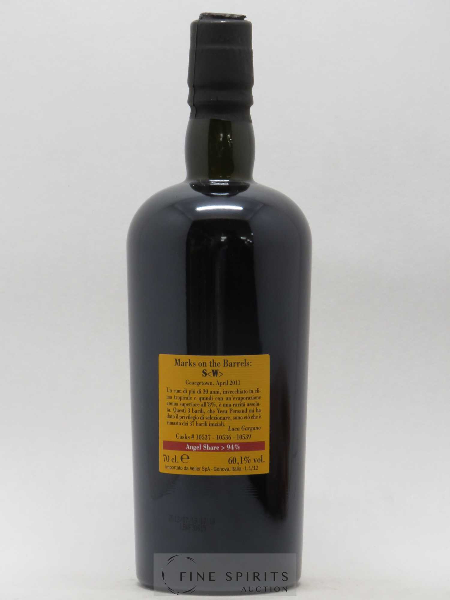Diamond 31 years 1981 Velier Barrels S W Casks n°10537-36-39 - 810 bottles - bottled in 2012 - Lot de 1 bouteille - 2