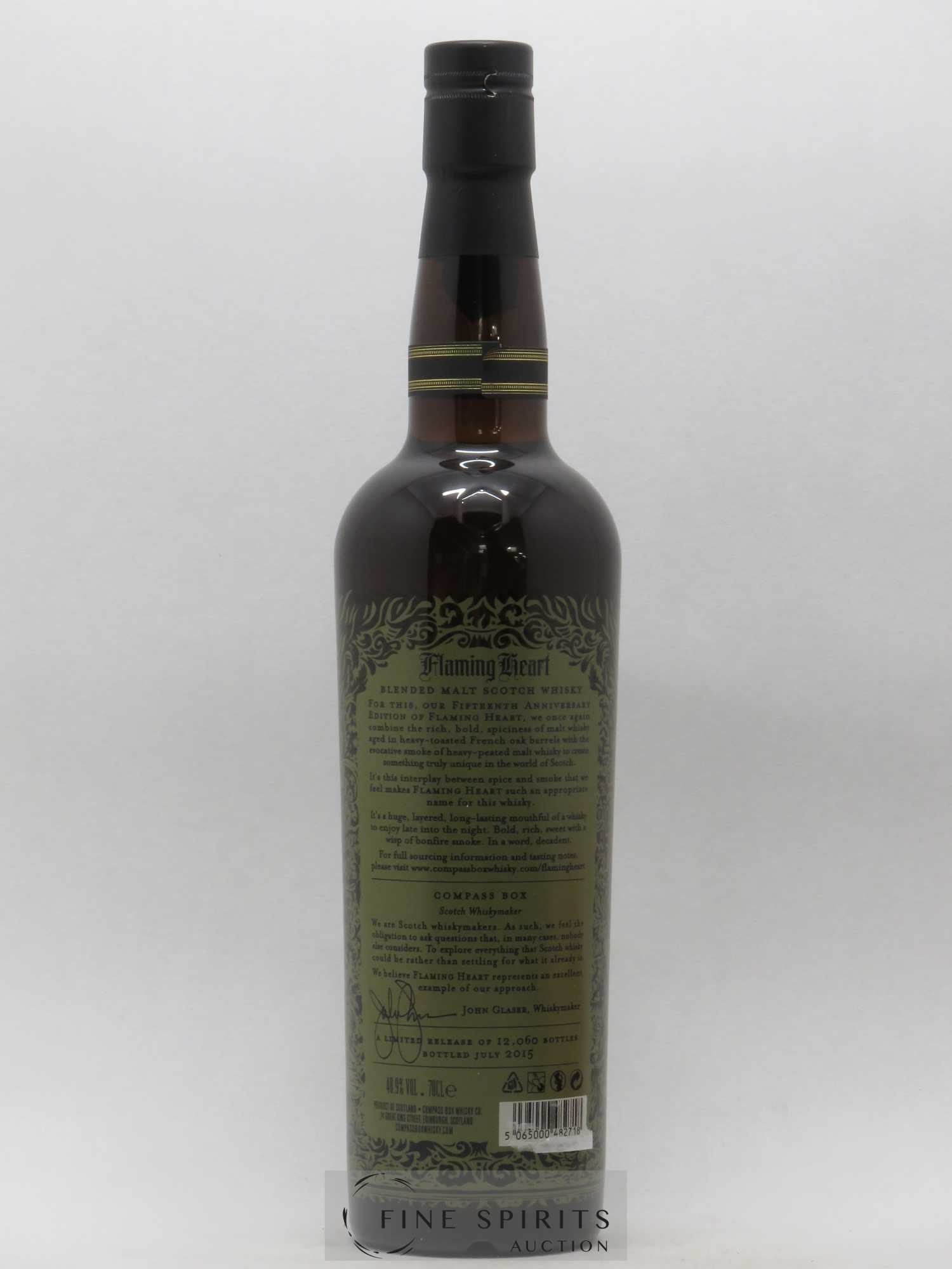 Flaming Heart Compass Box bottled 2015 Limited Edition of 12 060 bottles - Lot de 1 bouteille - 2