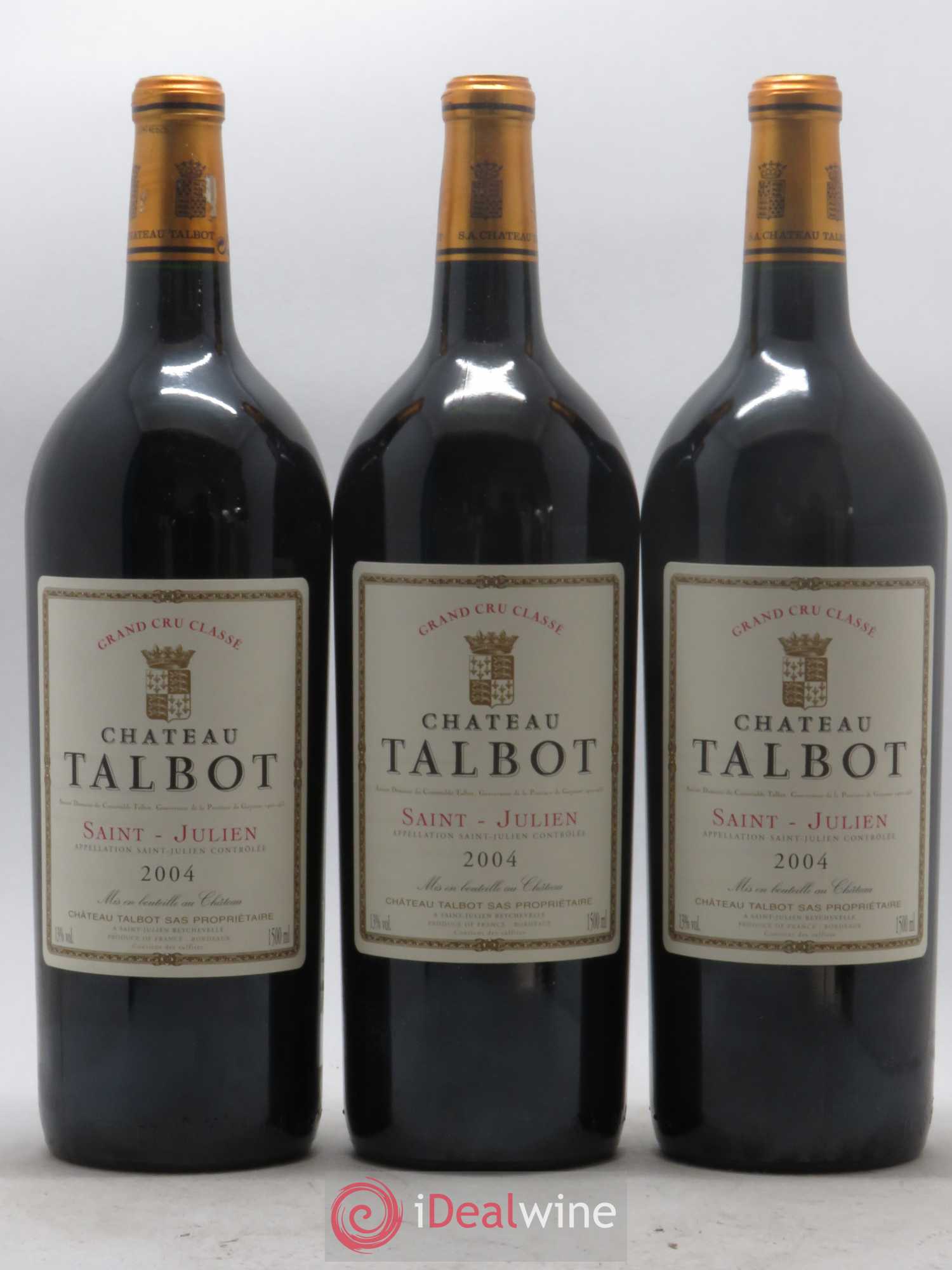 Château Talbot 4ème Grand Cru Classé 2004 - Lot de 6 magnums - 1