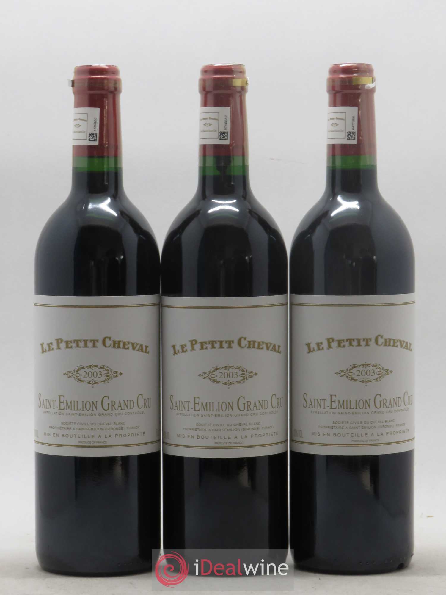 Le Petit Cheval Second Vin 2003 - Lot de 3 bouteilles - 0