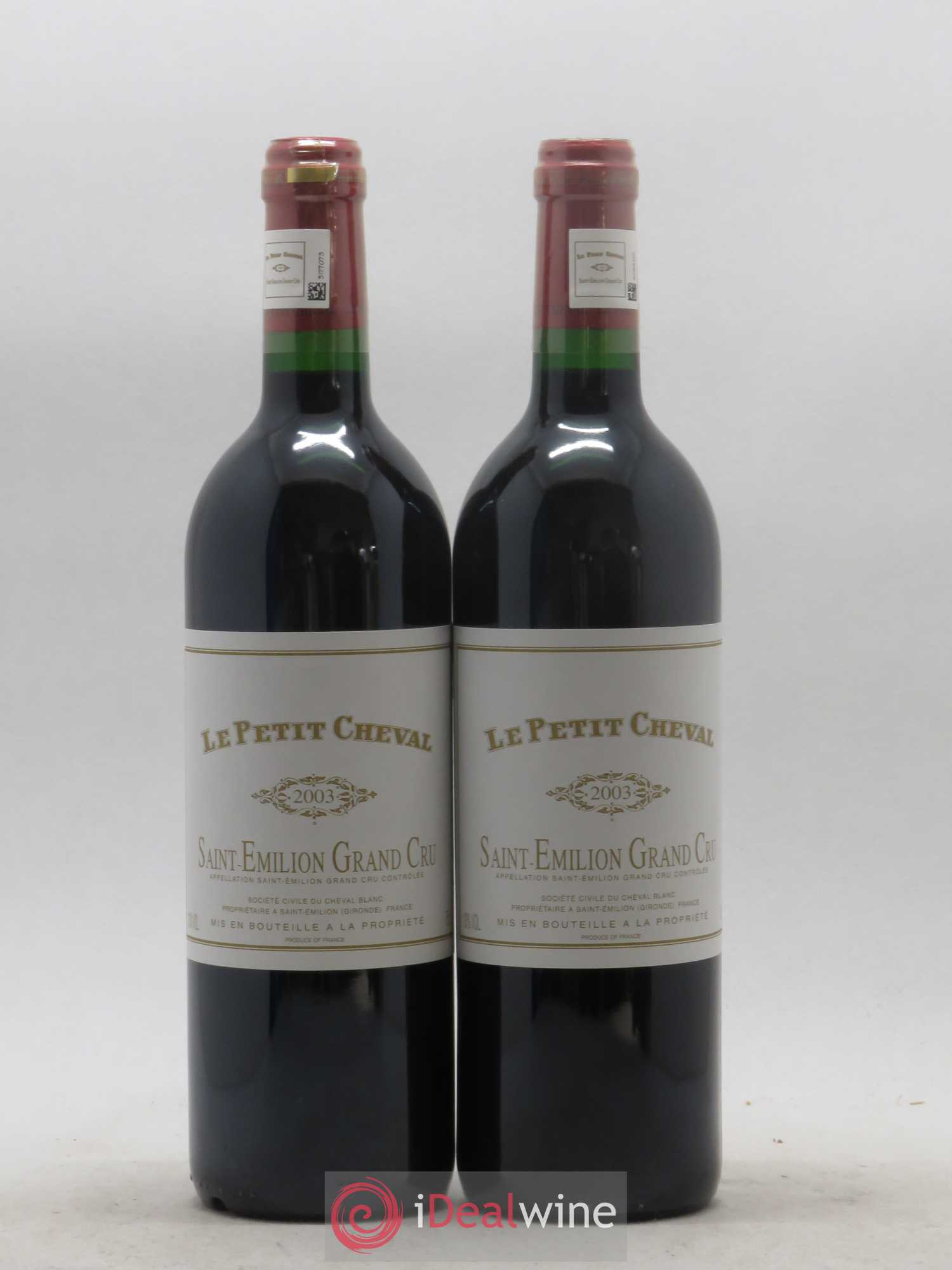 Le Petit Cheval Second Vin 2003 - Lot de 2 bouteilles - 0