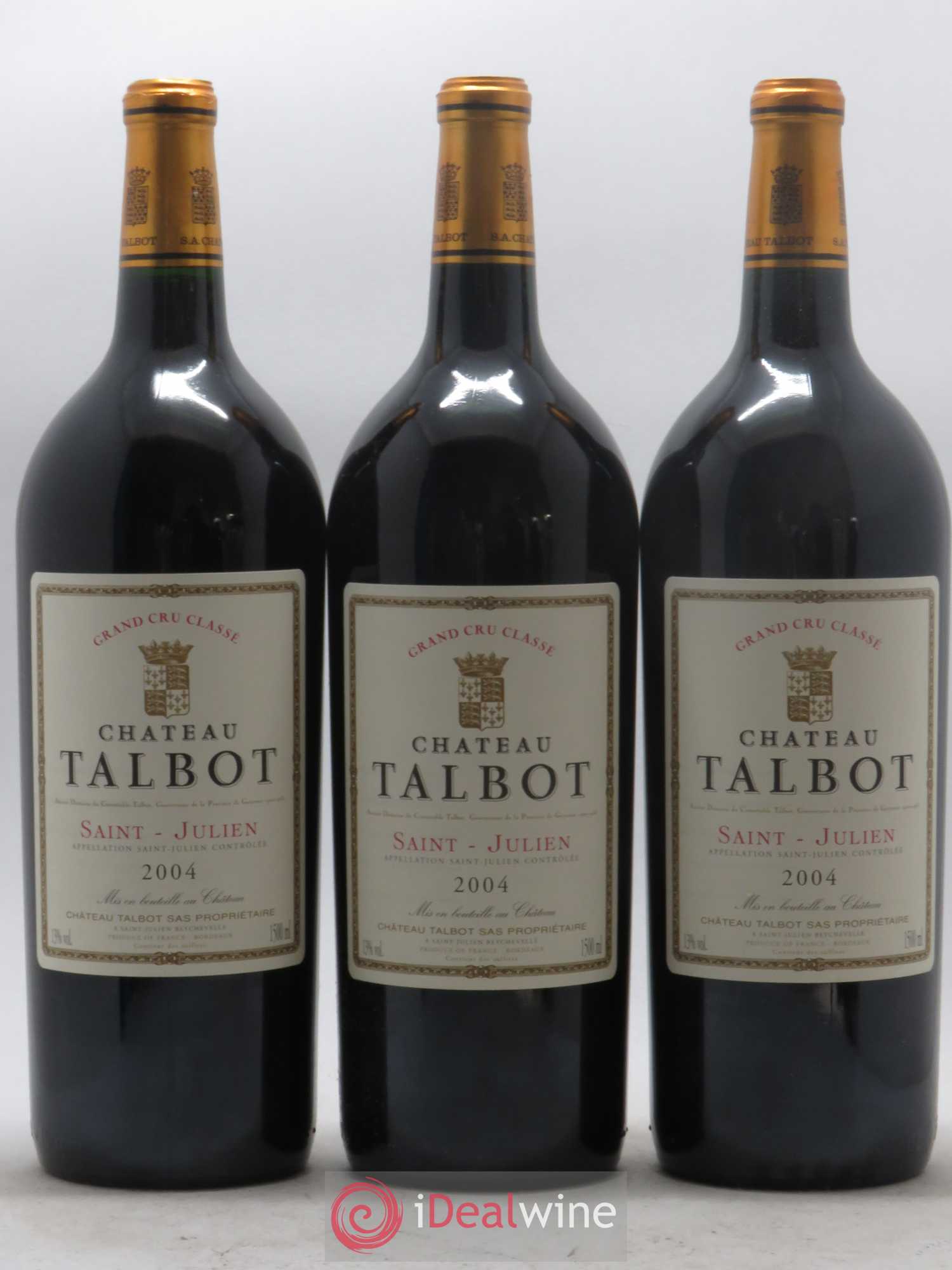 Château Talbot 4ème Grand Cru Classé 2004 - Lot de 6 magnums - 1