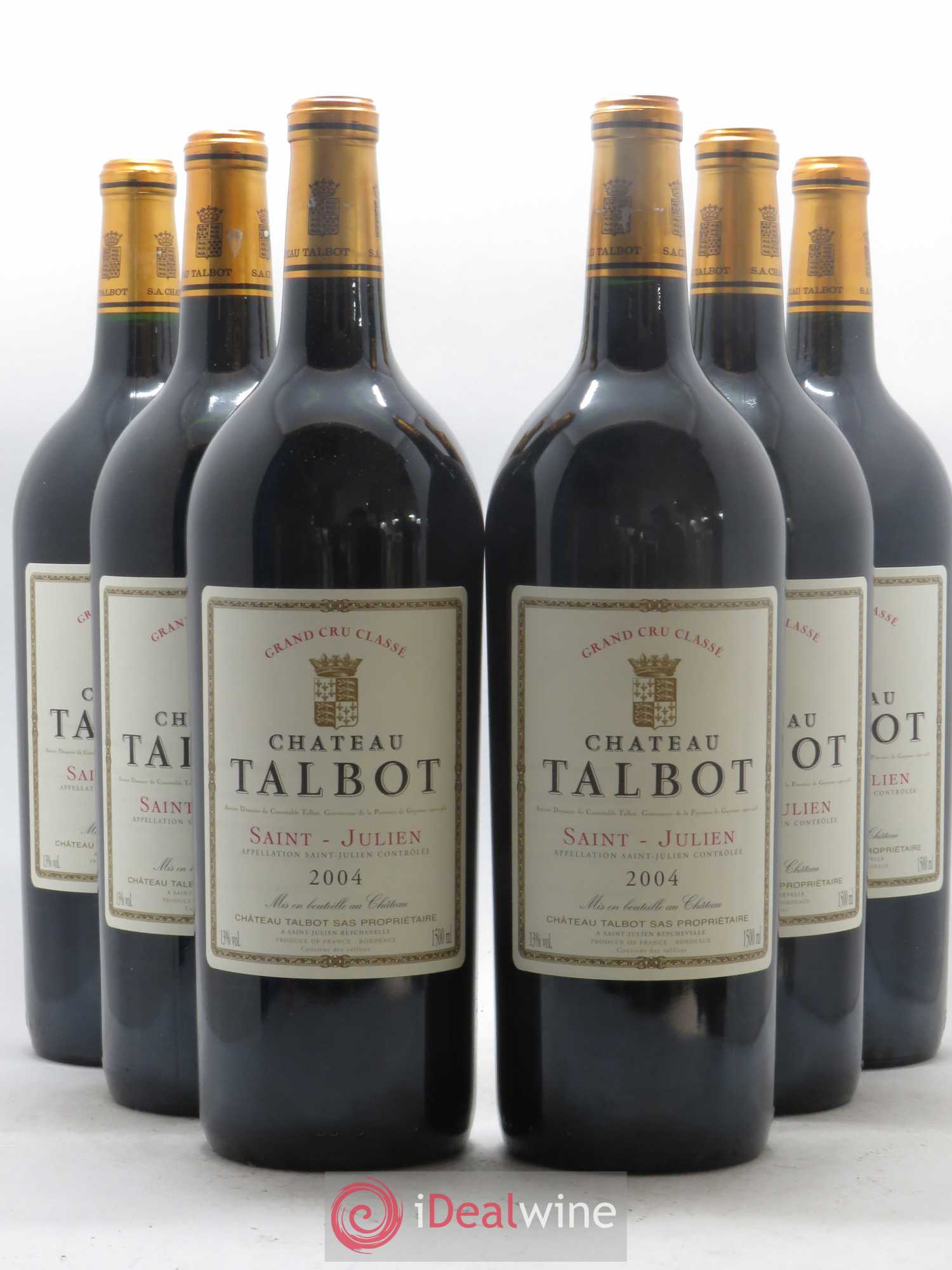 Château Talbot 4ème Grand Cru Classé 2004 - Lot de 6 magnums - 0