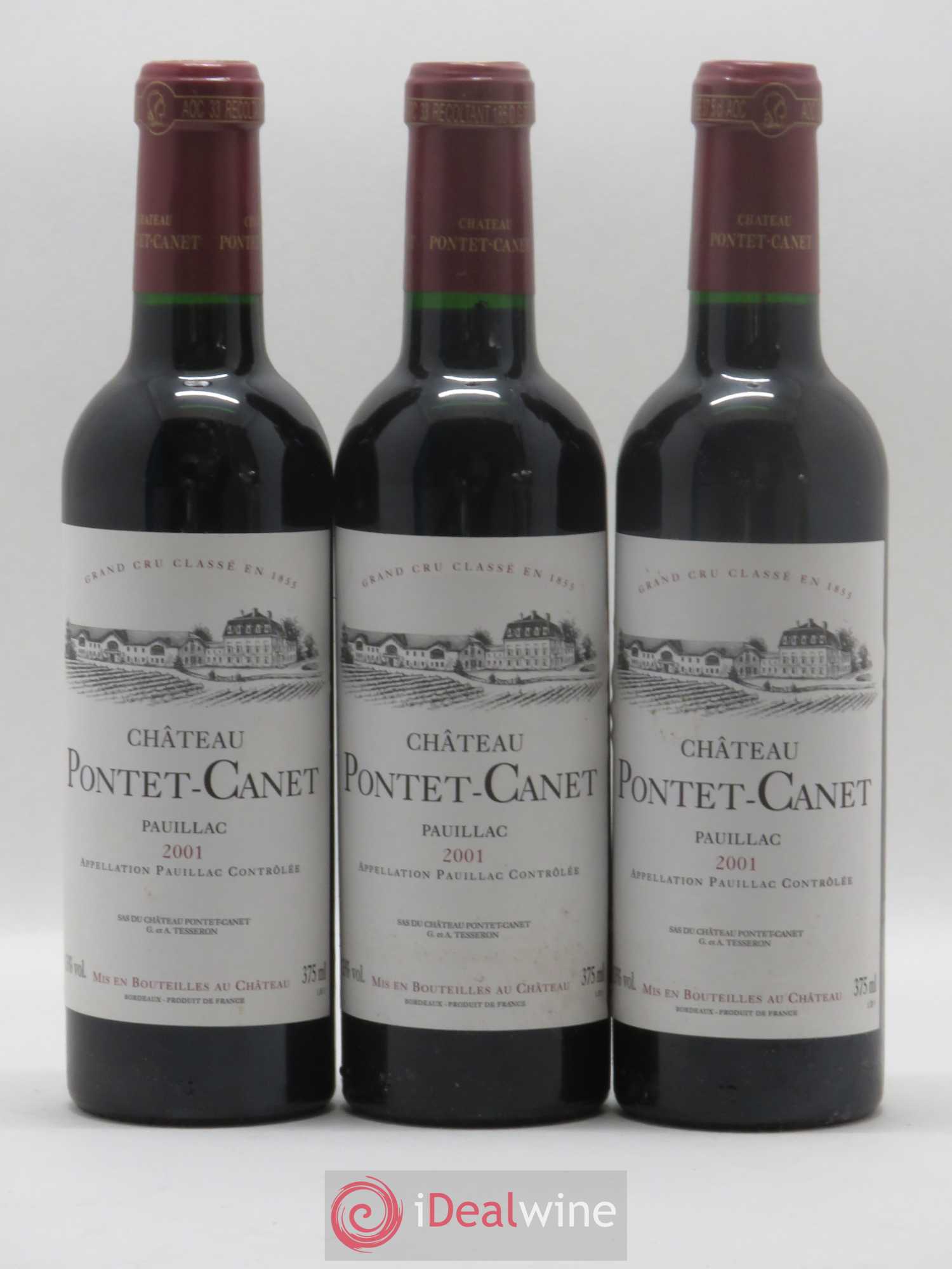 Château Pontet Canet 5ème Grand Cru Classé 2001 - Lot de 12 demi bouteilles - 2
