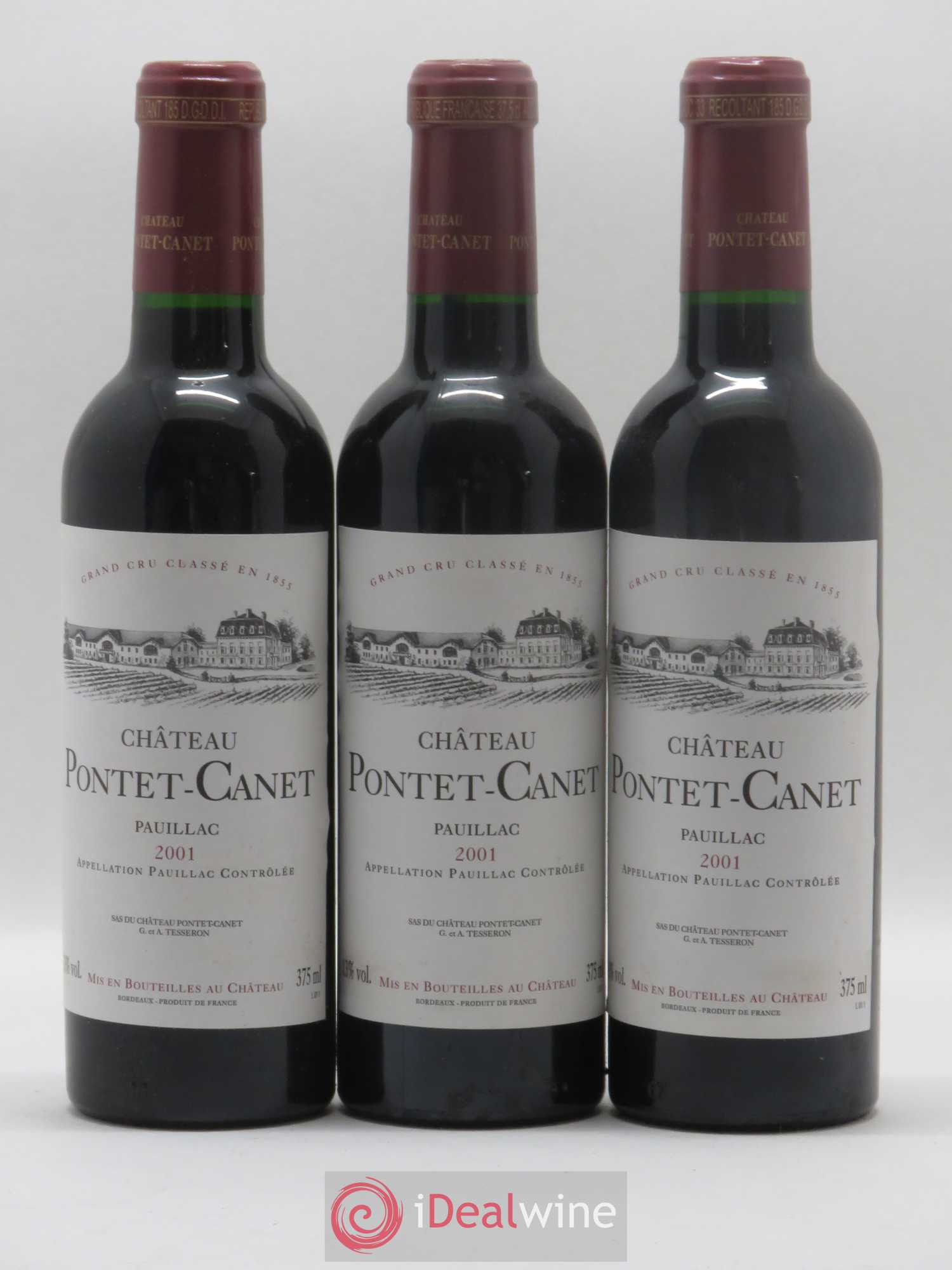 Château Pontet Canet 5ème Grand Cru Classé 2001 - Lot de 12 demi bouteilles - 3