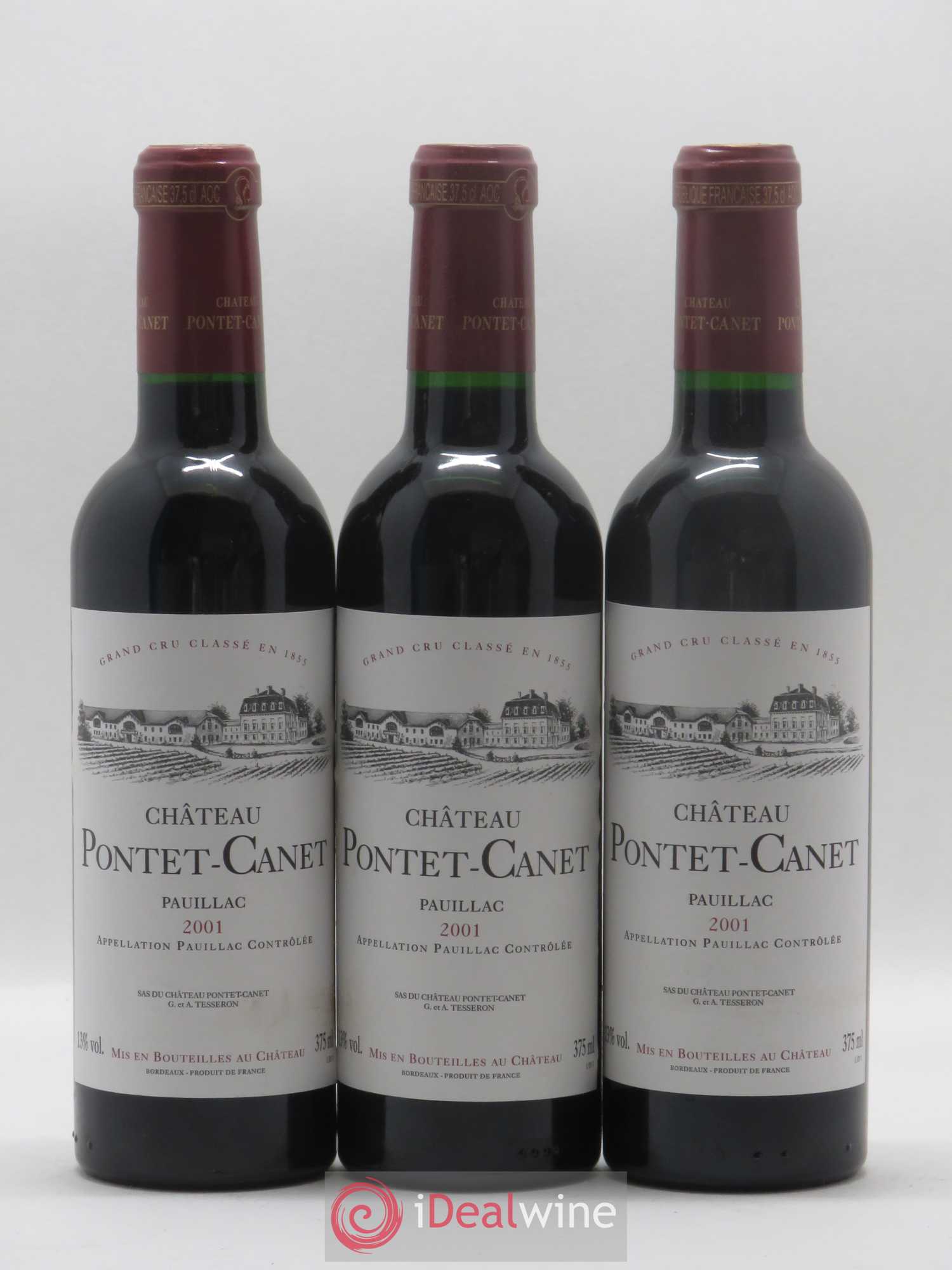 Château Pontet Canet 5ème Grand Cru Classé 2001 - Lot de 12 demi bouteilles - 2