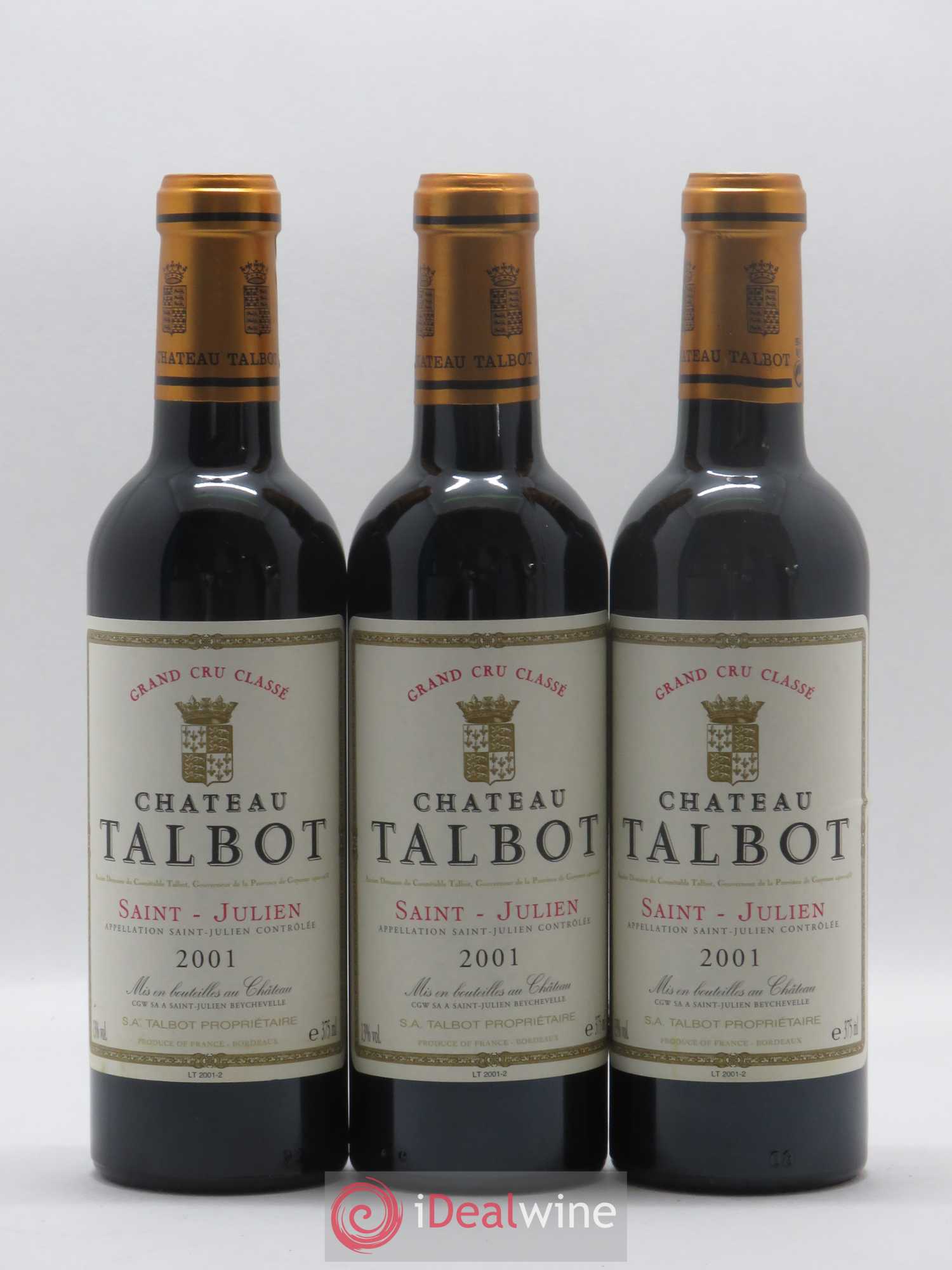 Château Talbot 4ème Grand Cru Classé 2001 - Lot de 24 demi bouteilles - 5