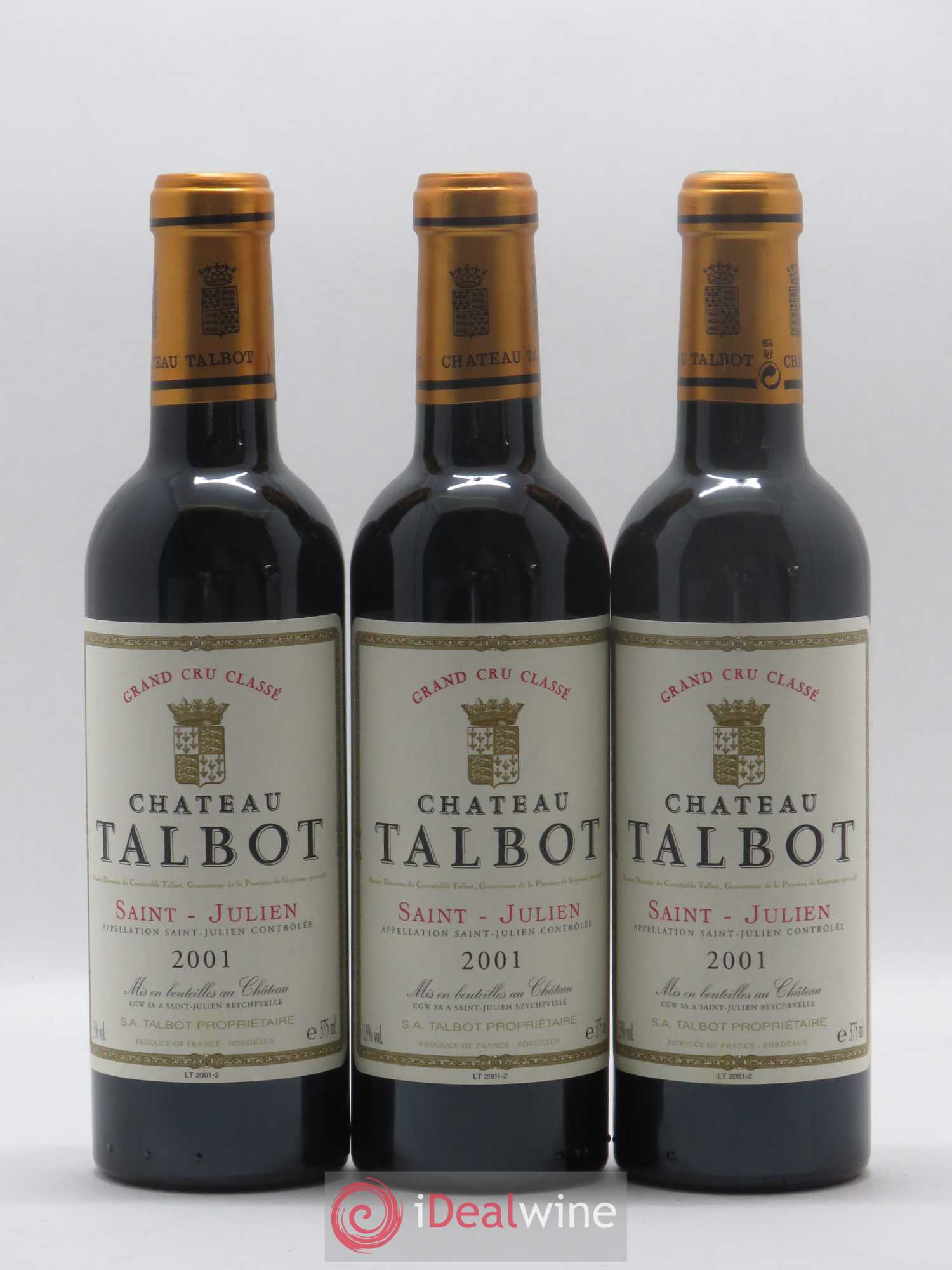 Château Talbot 4ème Grand Cru Classé 2001 - Lot de 24 demi bouteilles - 7