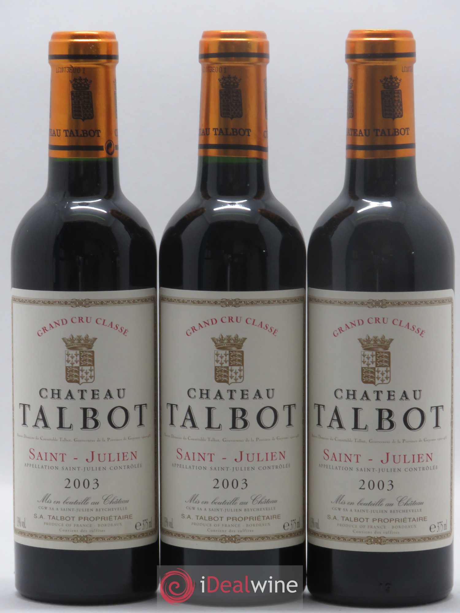 Château Talbot 4ème Grand Cru Classé 2003 - Lot de 24 demi bouteilles - 5