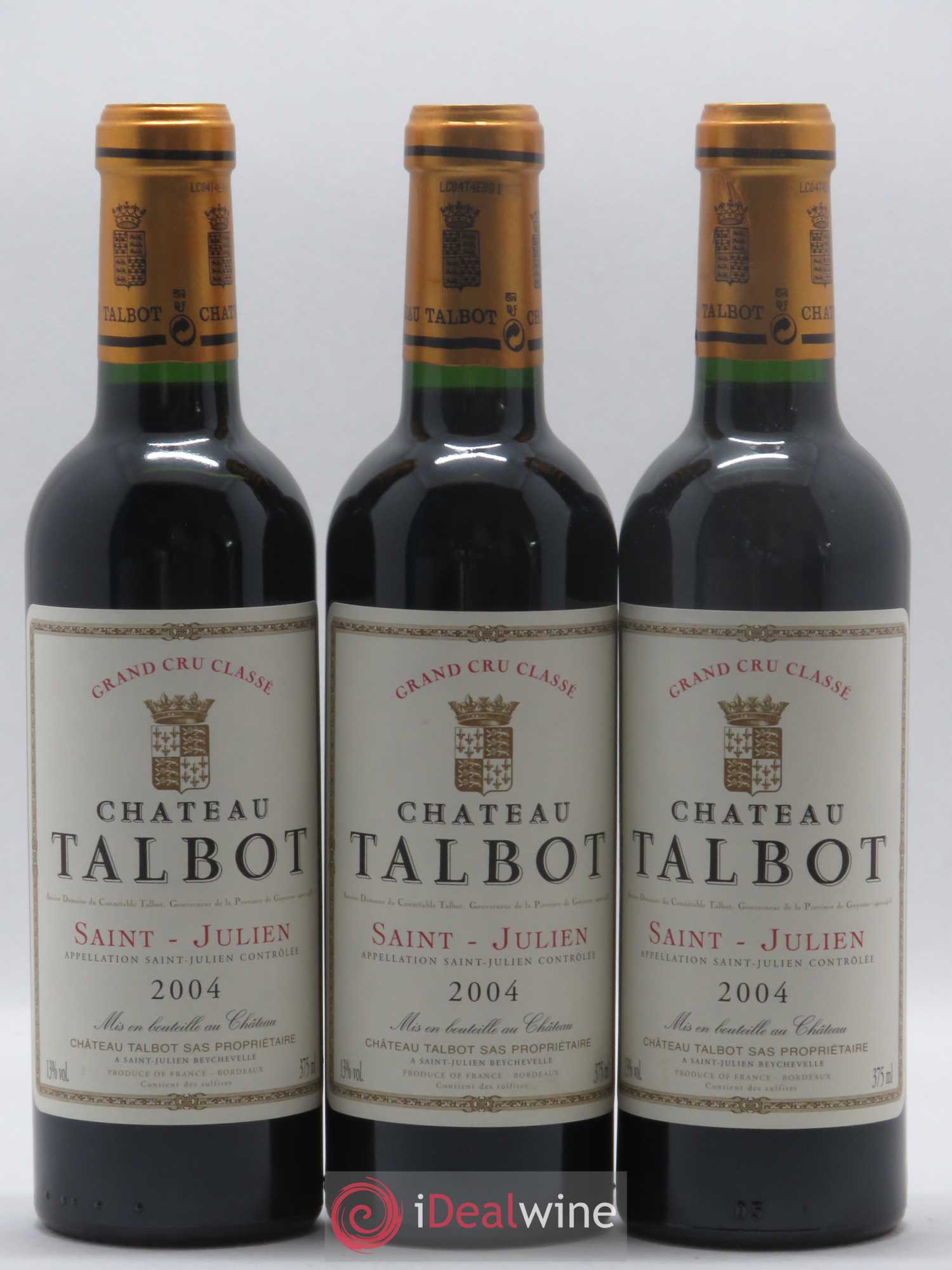 Château Talbot 4ème Grand Cru Classé 2004 - Lot de 24 demi bouteilles - 6
