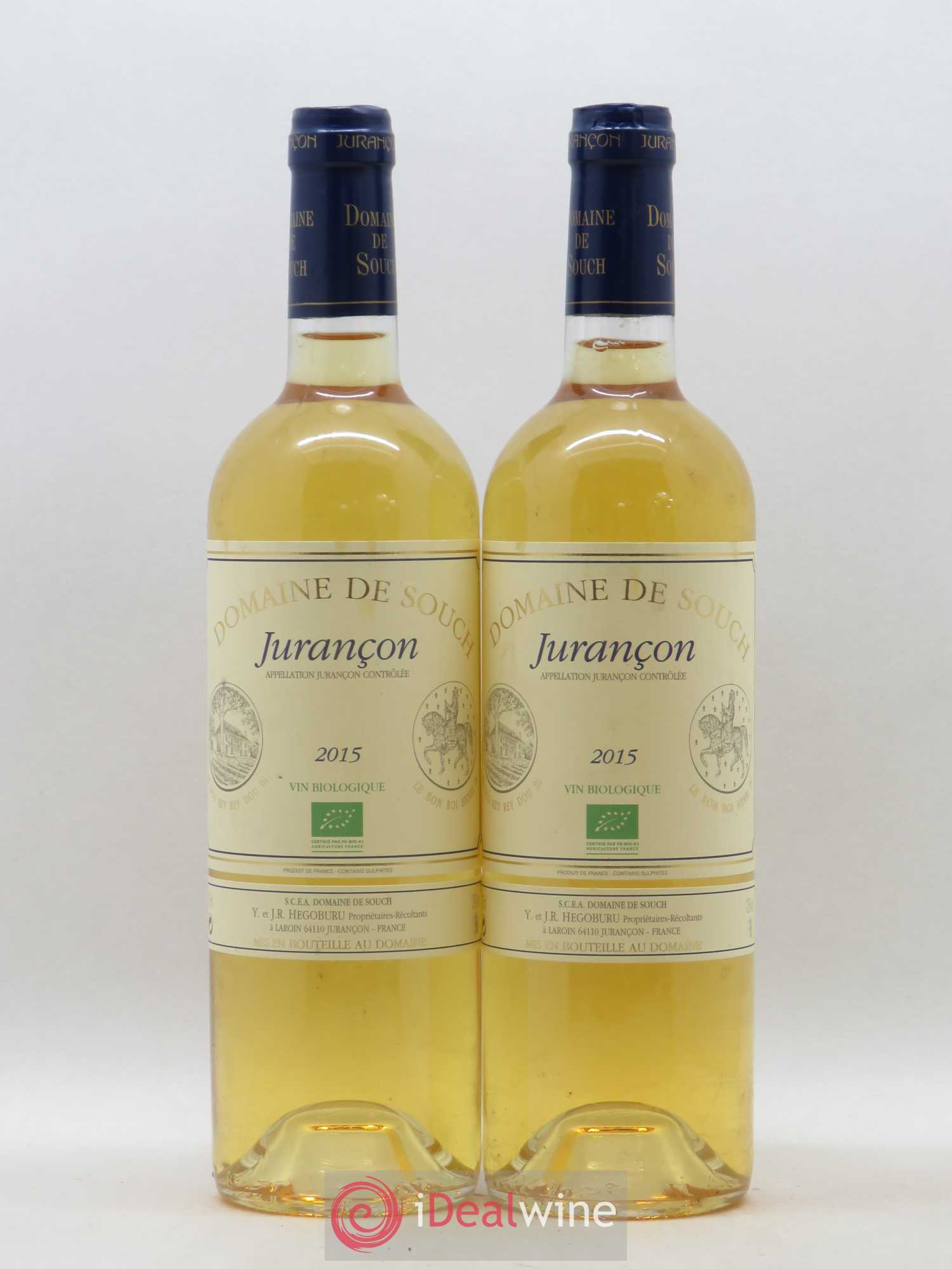 Jurançon Souch (Domaine de) (sans prix de réserve) 2015 - Lot de 2 bouteilles - 0