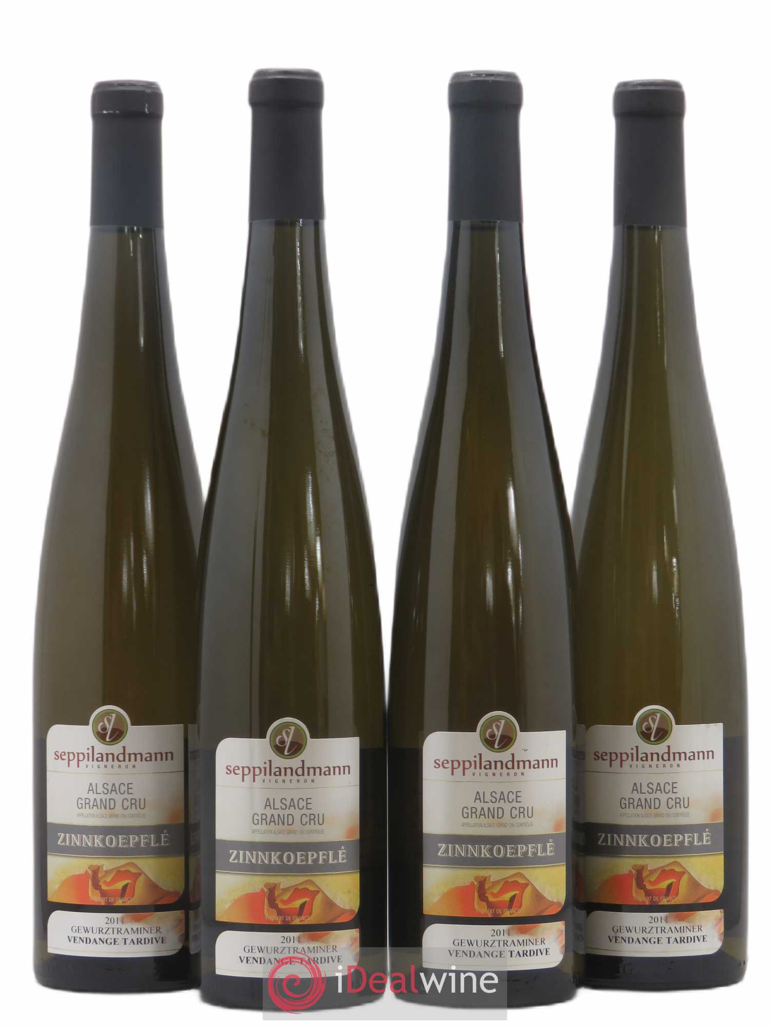 Gewurztraminer Vendanges Tardives Zinnkoepfle Seppi Landmann (sans prix de réserve) 2011 - Posten von 4 Flaschen - 0