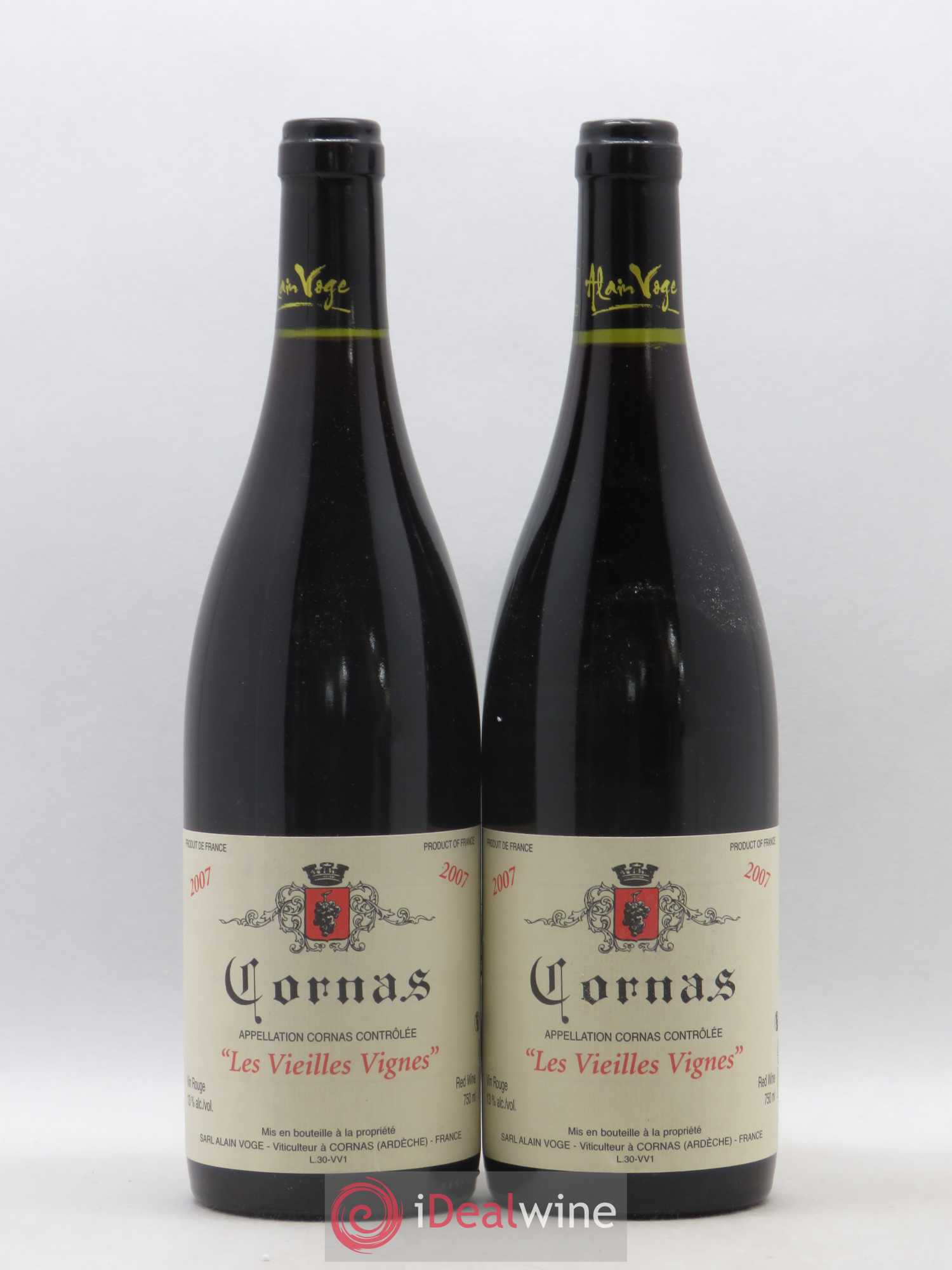 Cornas Les Vieilles Vignes Alain Voge (Domaine) 2007 - Lotto di 2 bottiglie - 0