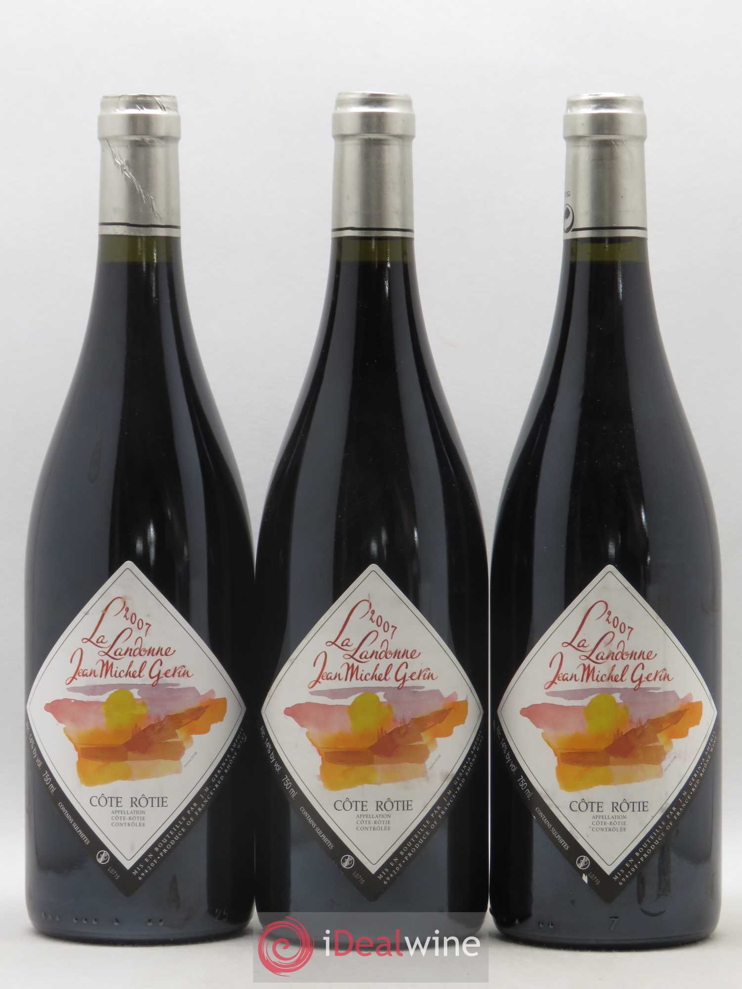 Côte-Rôtie La Landonne Jean-Michel Gerin 2007 - Lot de 3 bouteilles - 0