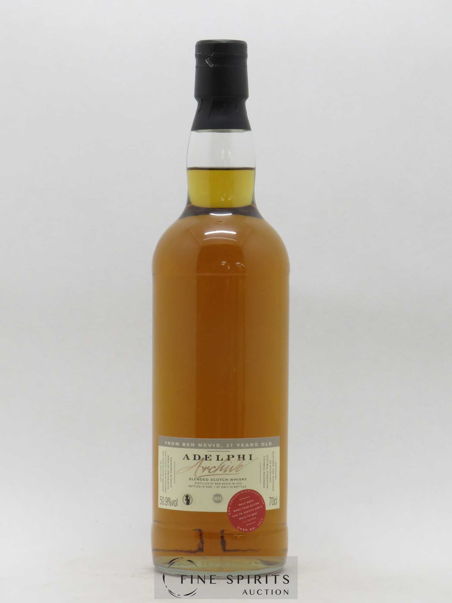 Ben Nevis 37 years 1970 Adelphi Selection Cask n°4642 - One of 32 - bottled 2008 - Lot de 1 bouteille - 1